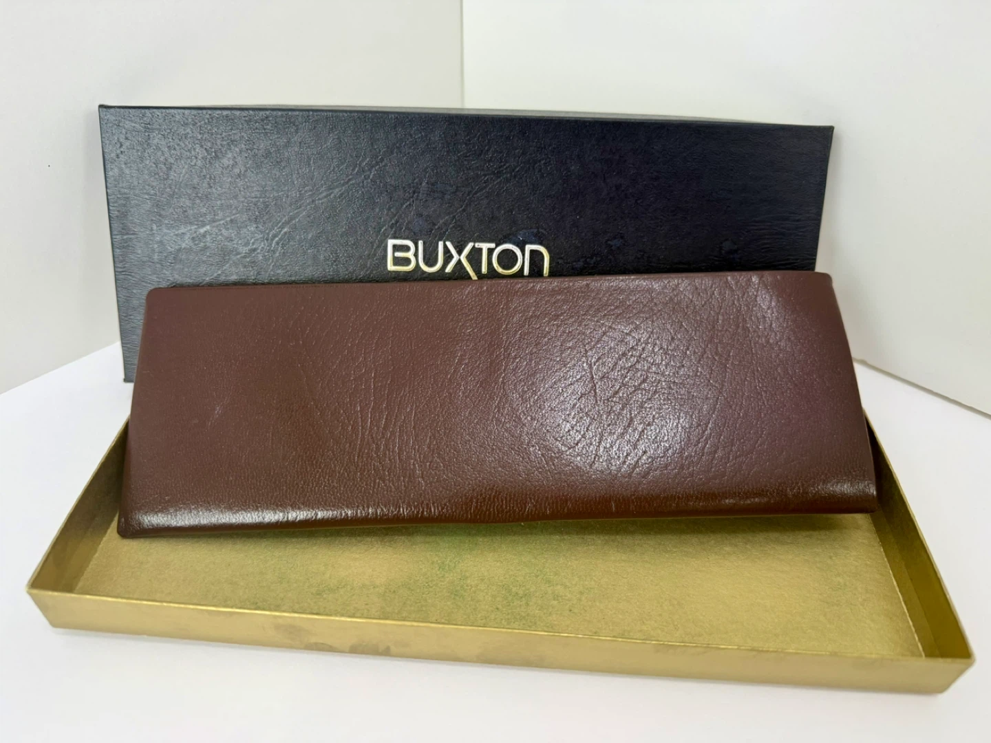 Vintage Buxton Brown Leather Wallet - New in  Box - photo 2