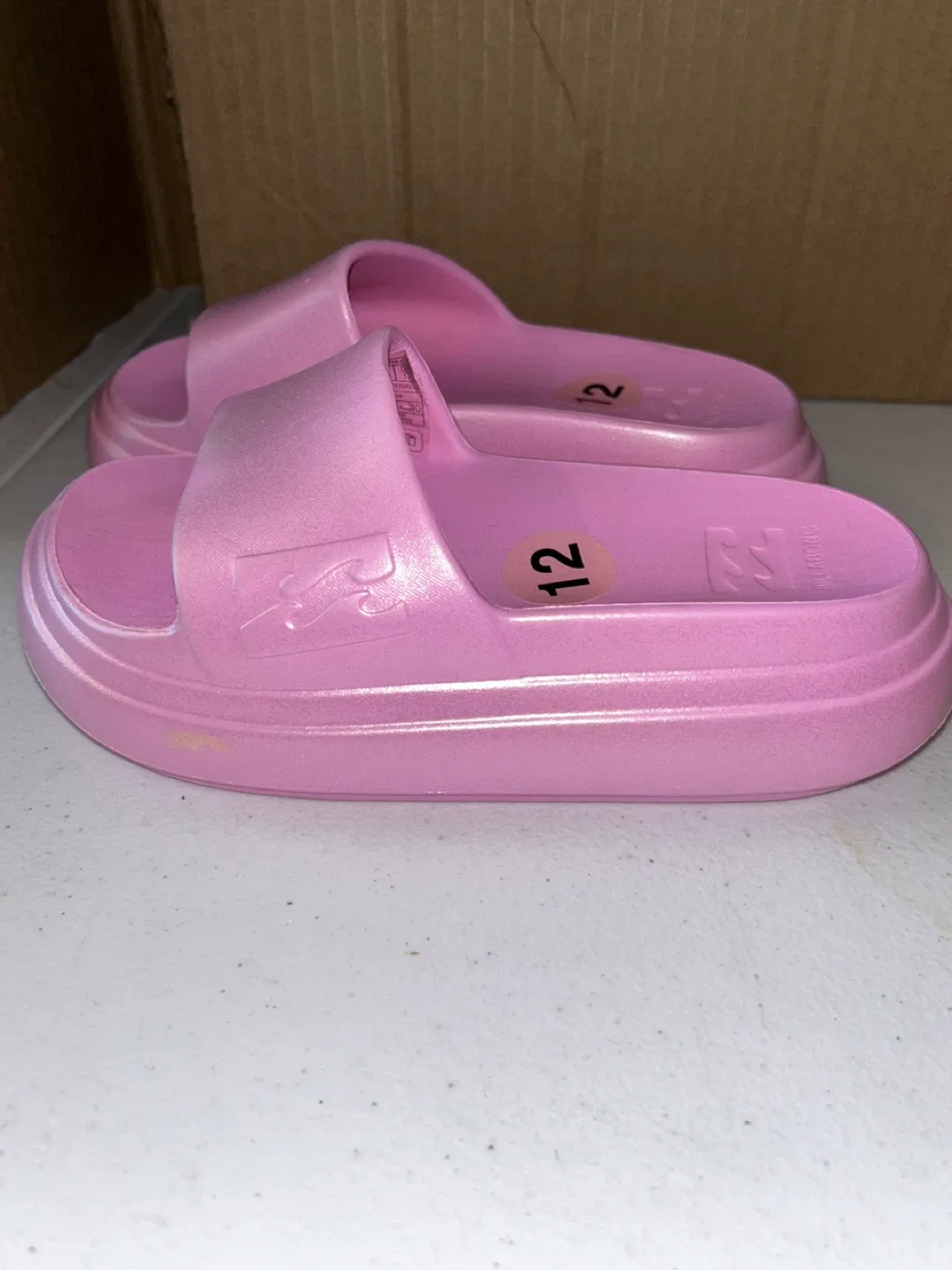 Billabong Pink Slides Size 12