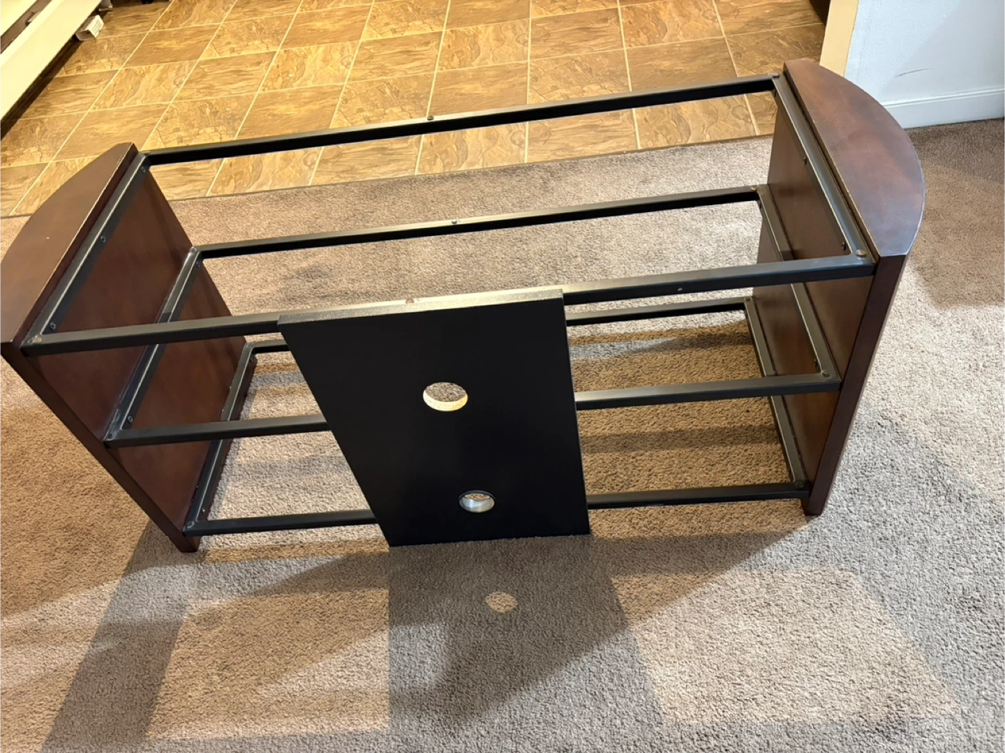 Brown & Black TV Stand - photo 2