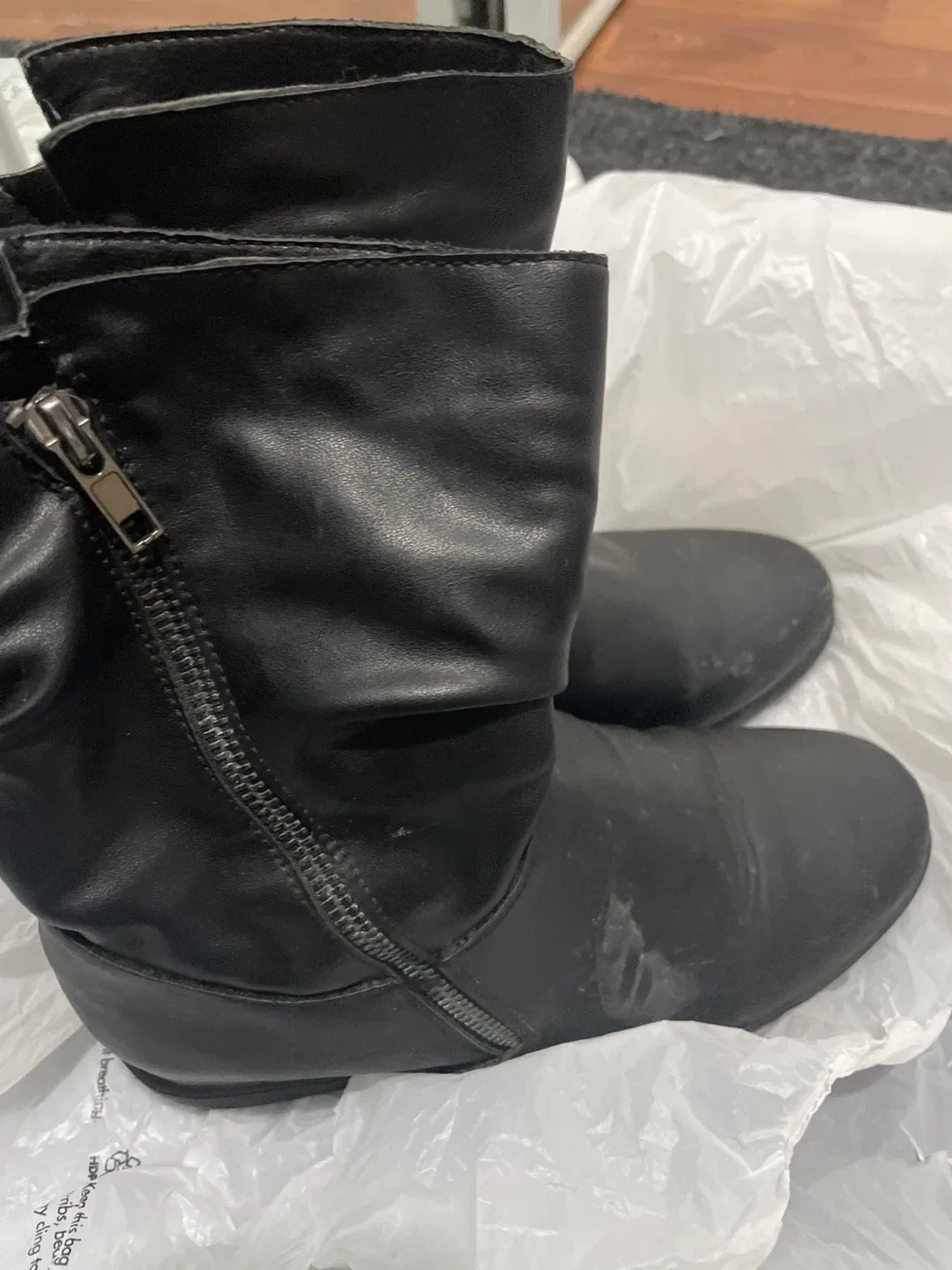 Black Ankle Boots winter  #Cleanout