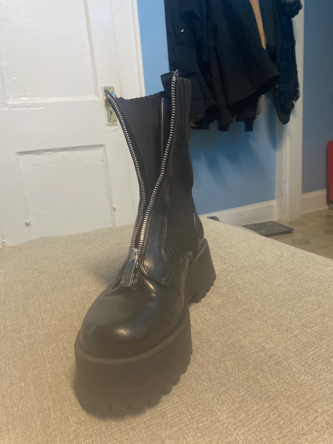 Zara Black Platform Ankle Boots - photo 3