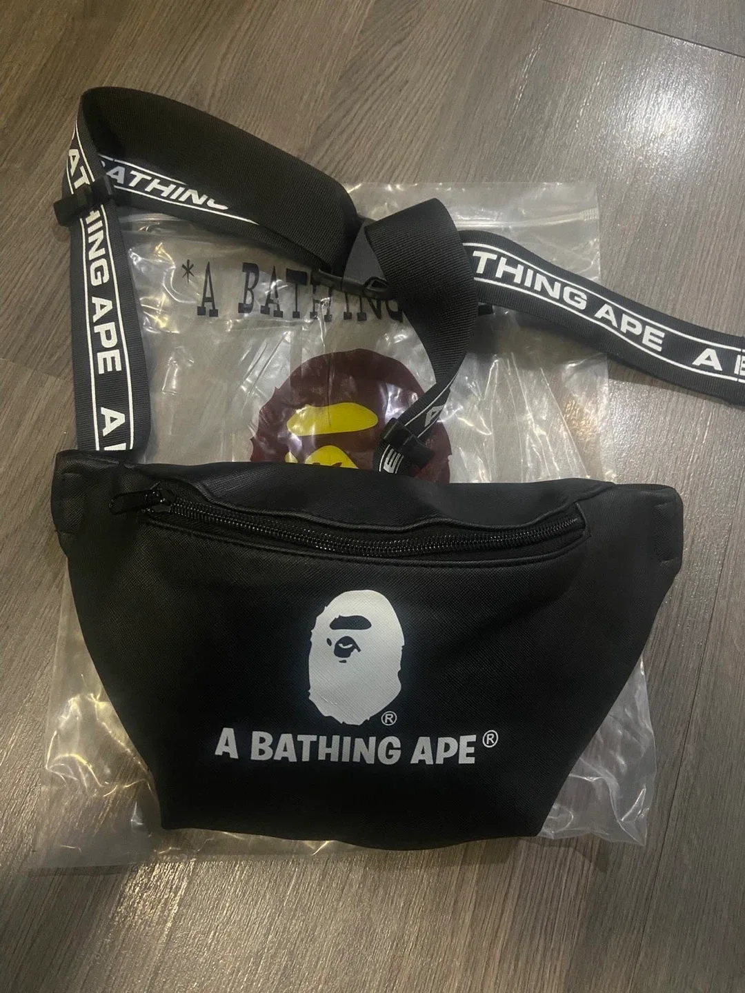 A Bathing Ape Black Waist Bag image indicator(2)