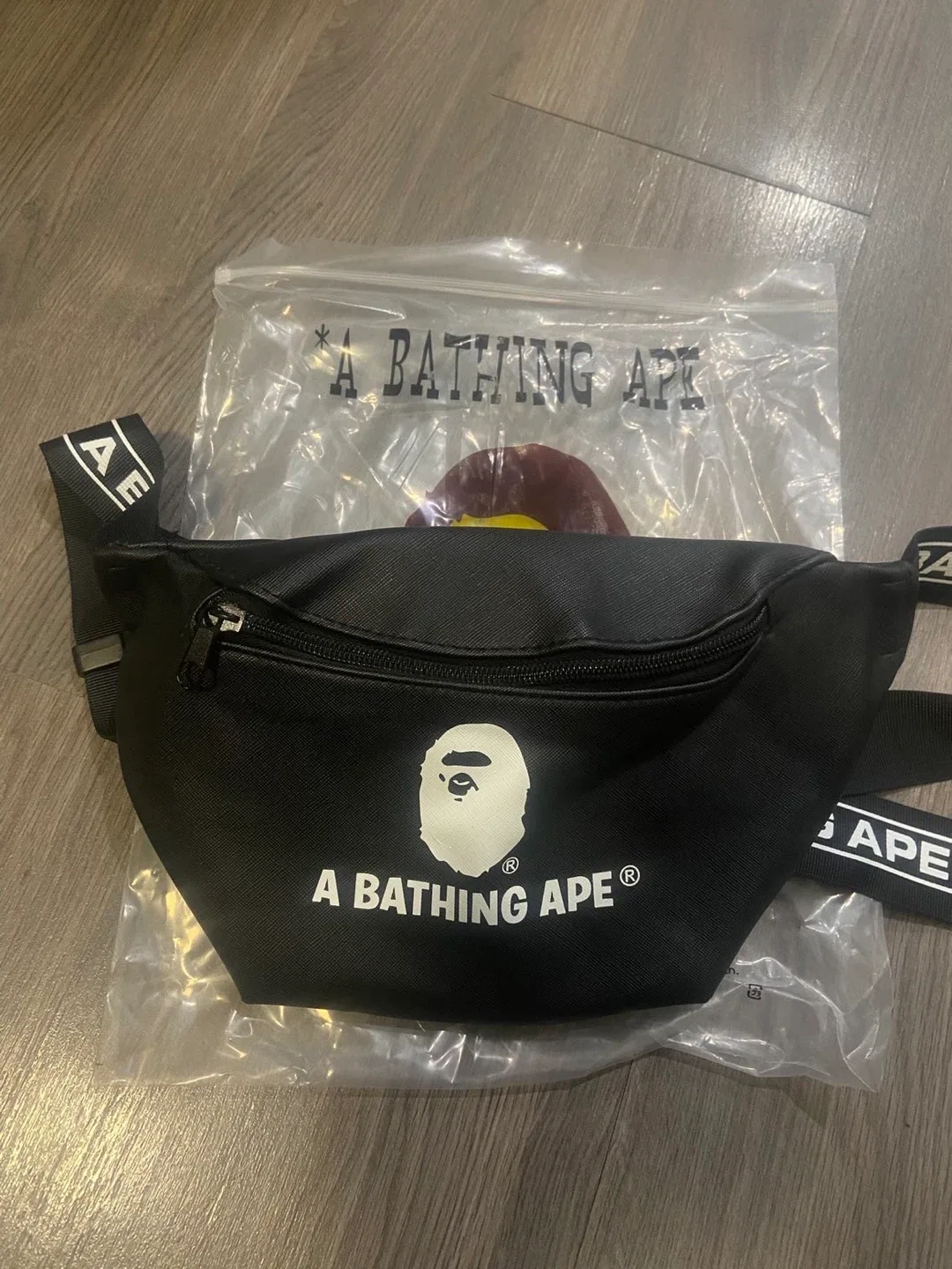 A Bathing Ape Black Waist Bag