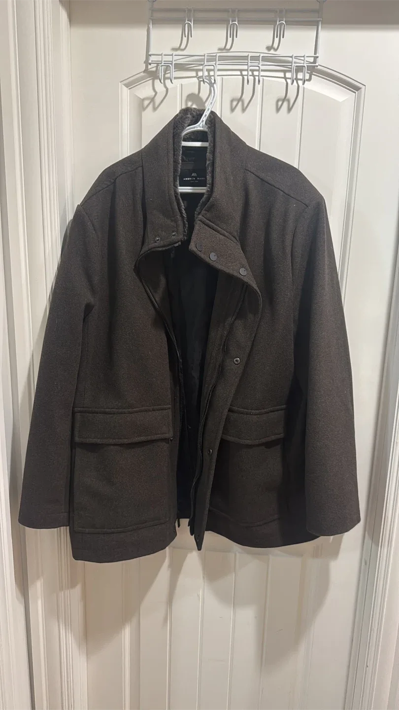 Lans End Men's Brown Winter Coat image indicator(3)