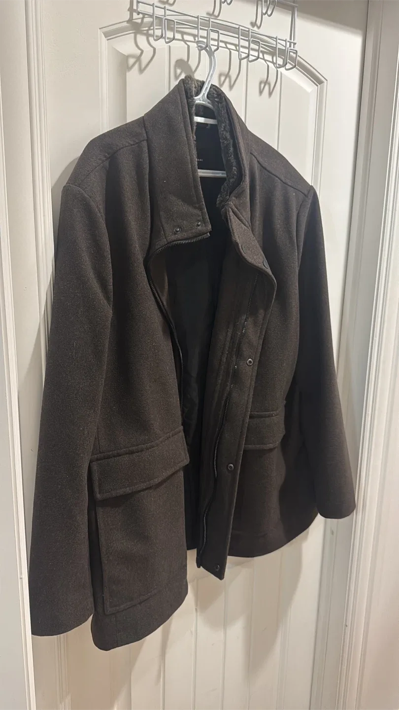 Lans End Men's Brown Winter Coat