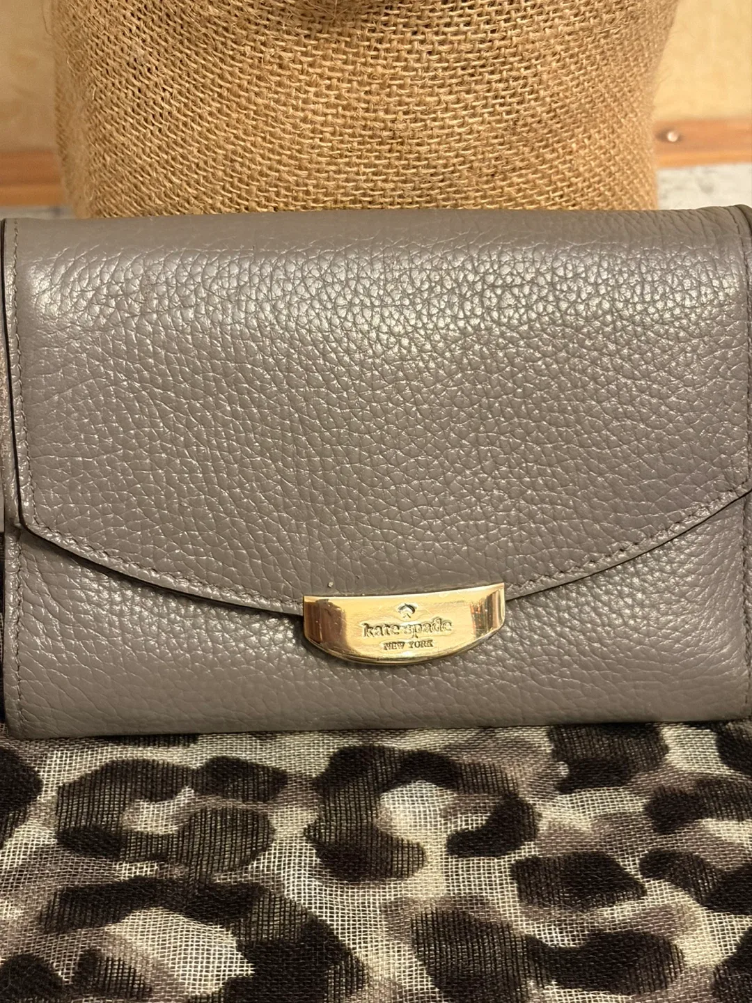 Kate Spade Gray Leather Wallet