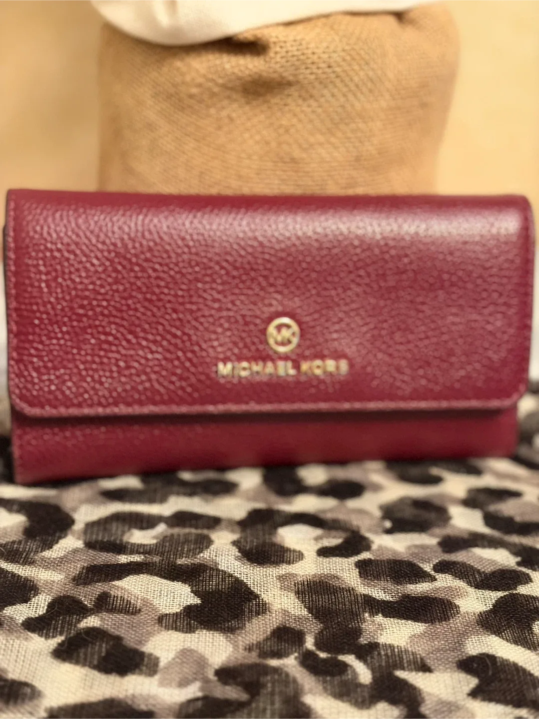 Michael Kors Burgundy Leather Wallet