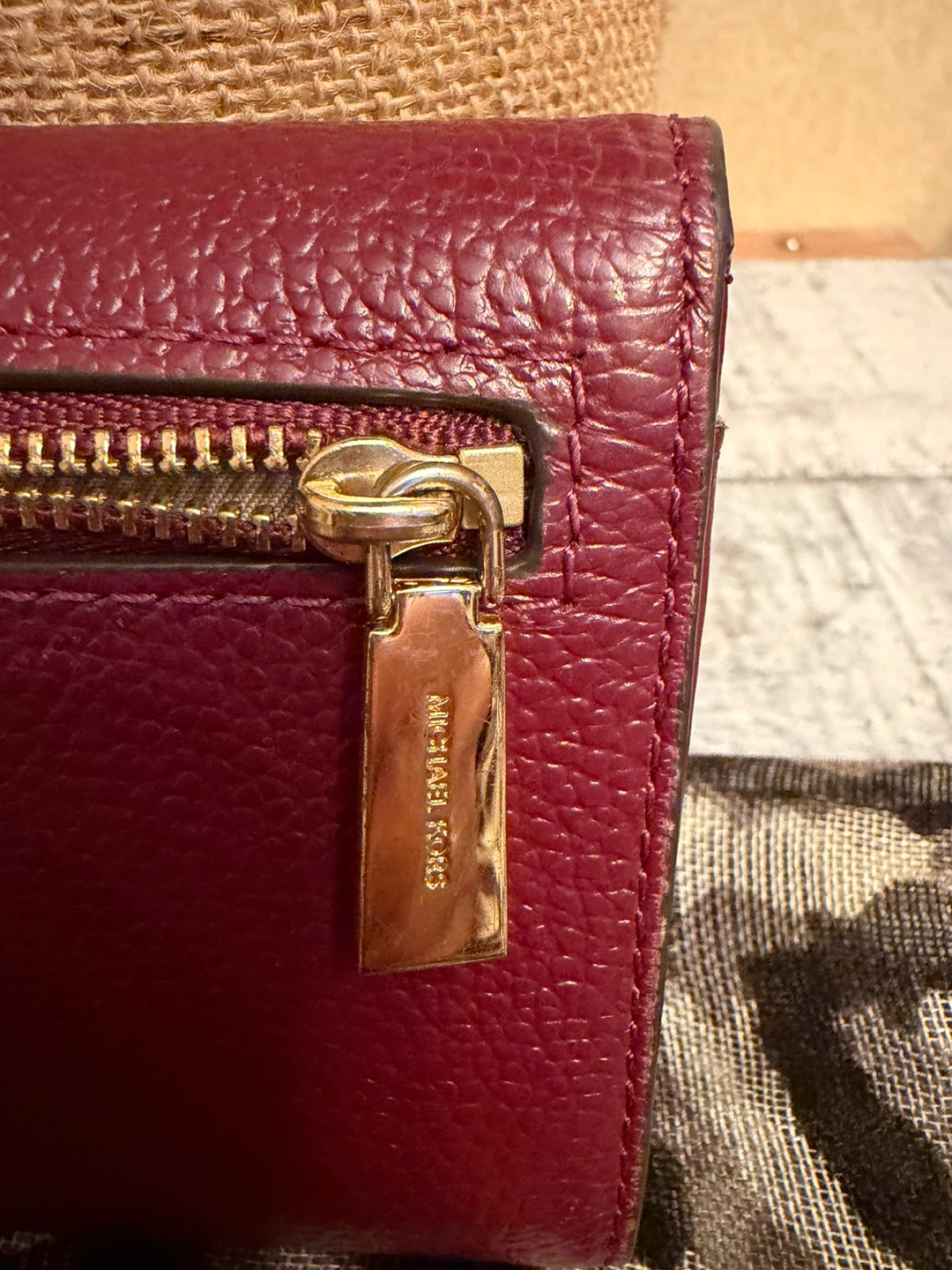 Michael Kors Burgundy Leather Wallet - photo 3