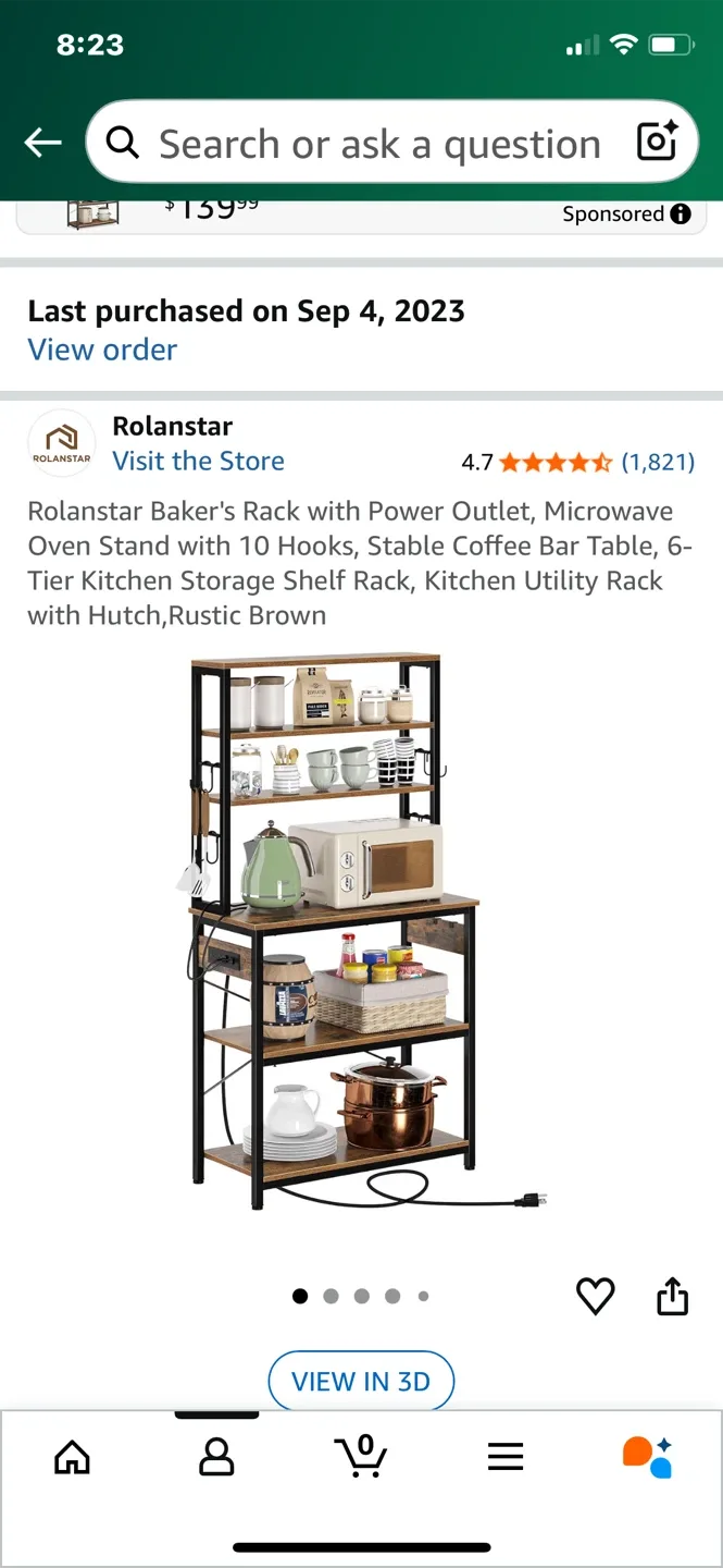 Rolanstar Baker's Rack with Power Outlet