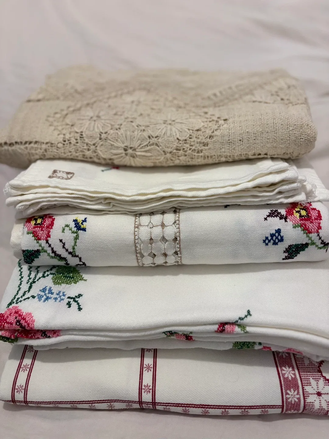 Vintage European Table Linen Bundle New or Nearly New