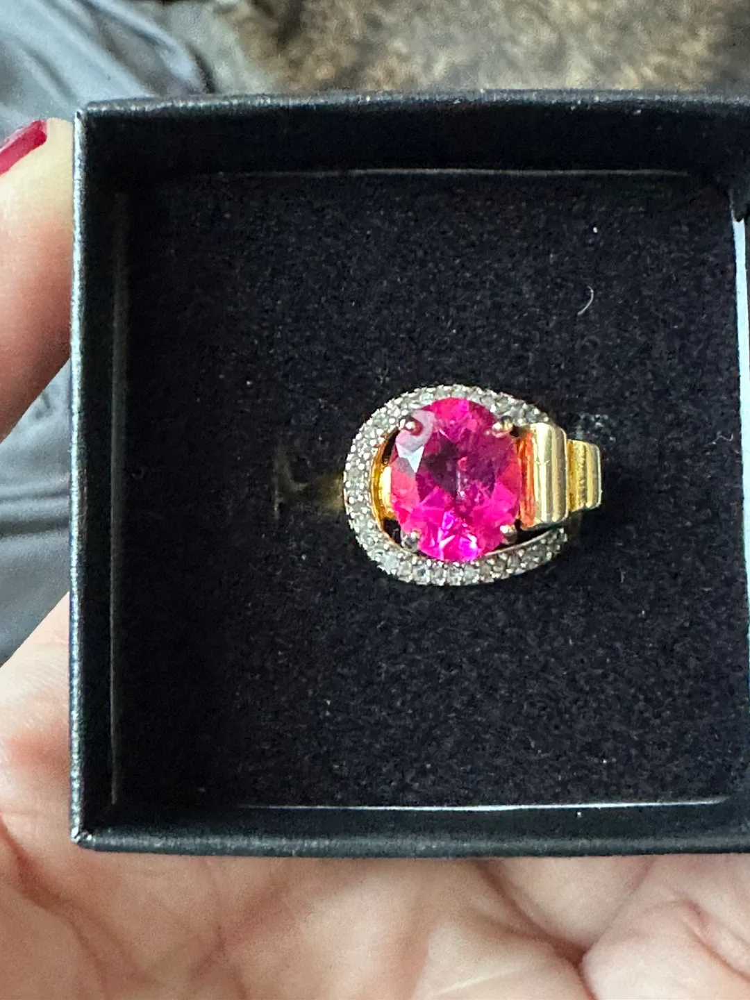 Daliglio Pink Topaz & Diamond Ring #cleanout image indicator(4)