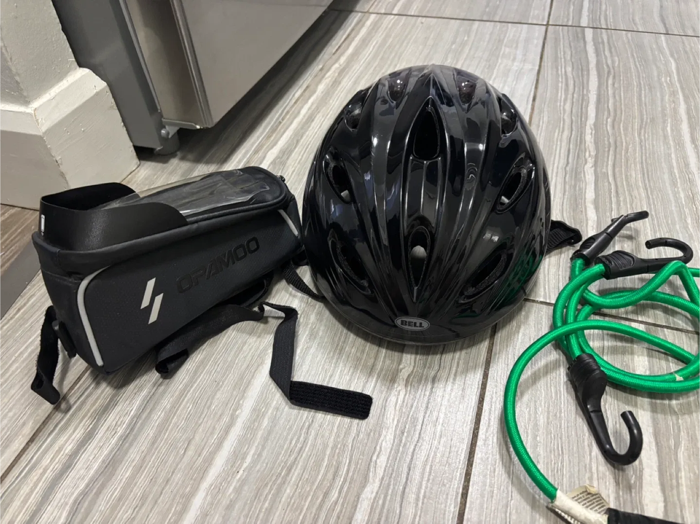 Bell Bike Helmet with Opamoo Bag