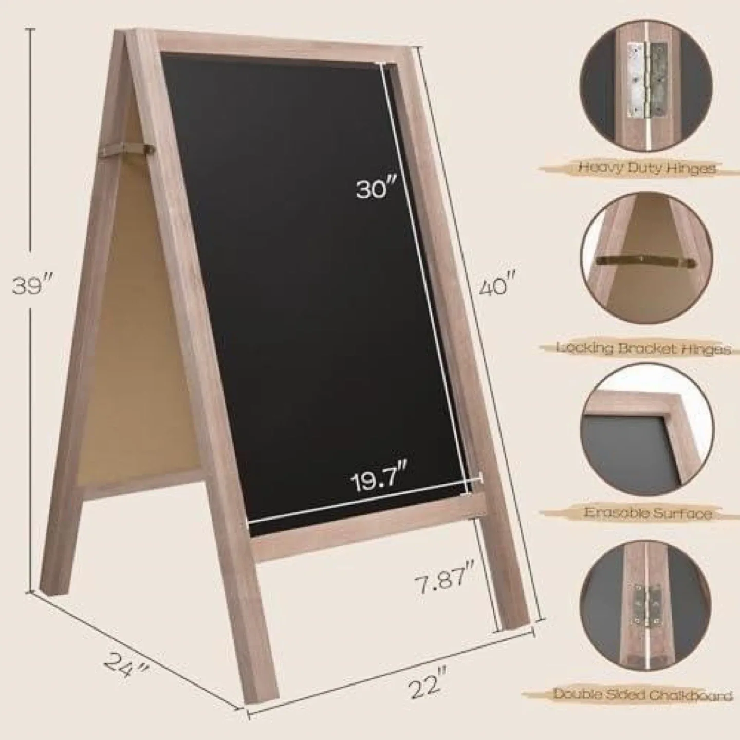 Brand New XL Chalkboard Message A-Frame Sign image indicator(2)