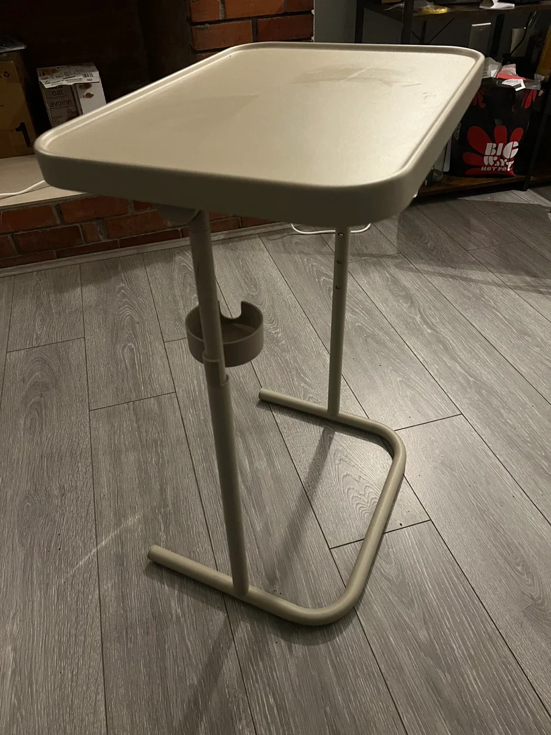 Adjustable Beige Side Table