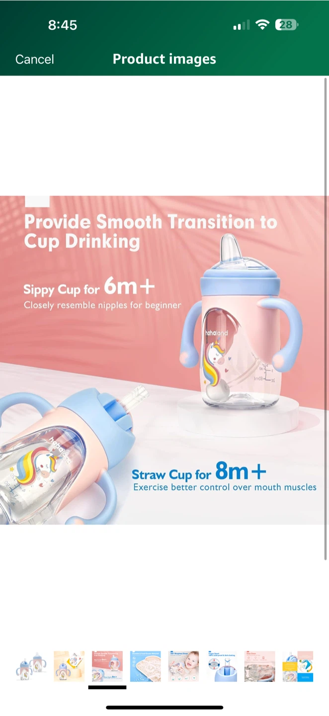 Toddler transition sippy cup. 2 in 1. Brand New. - photo 3