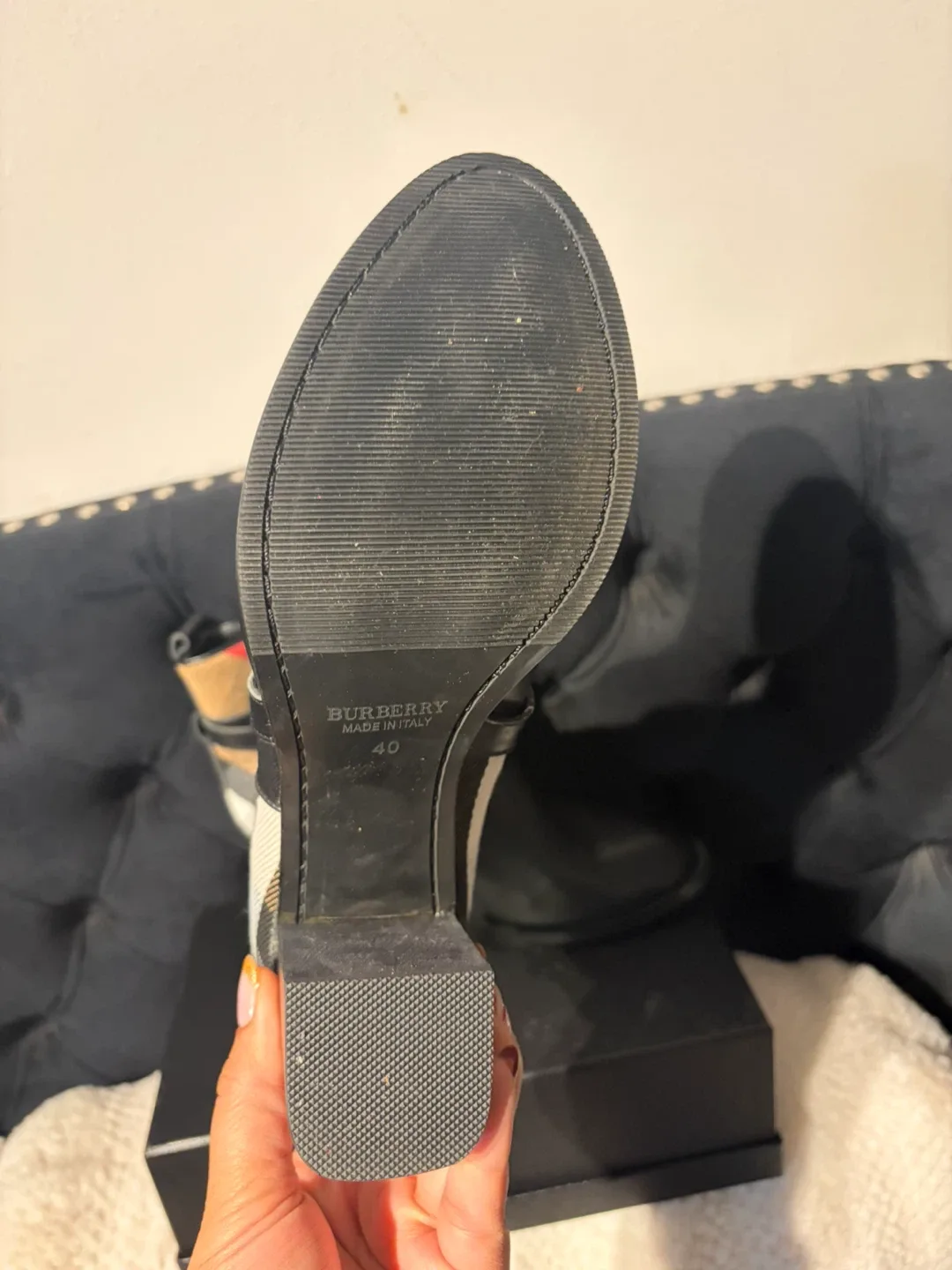 Burberry Black Leather Ankle Boots - Size 40 image indicator(3)