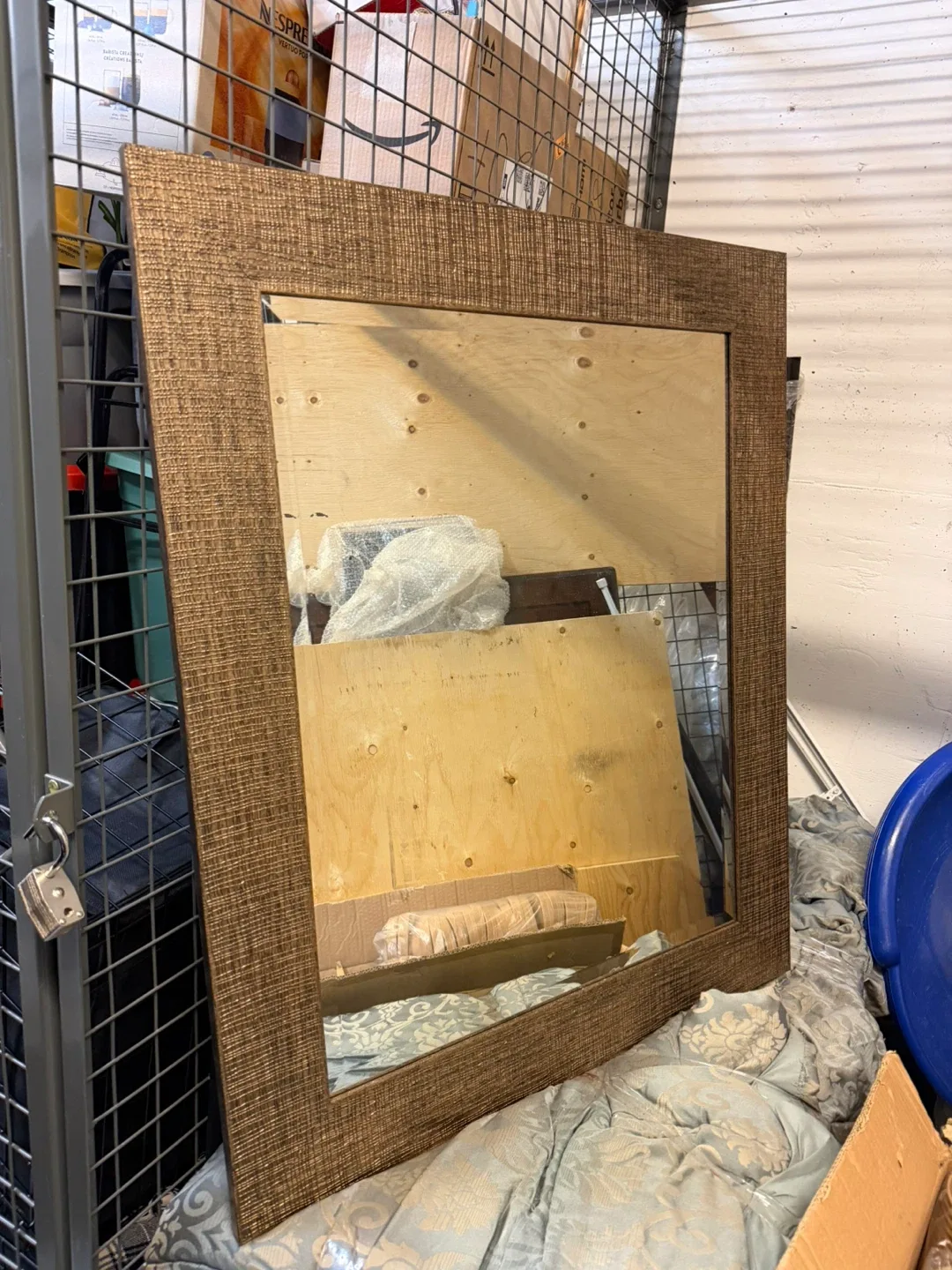 Brown Framed Mirror