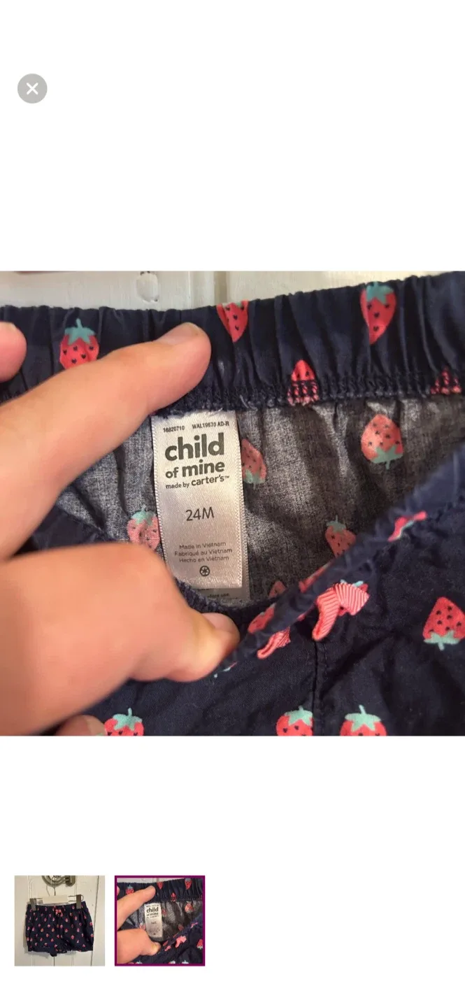 Child of Mine Strawberry Shorts - Size 24M image indicator(2)