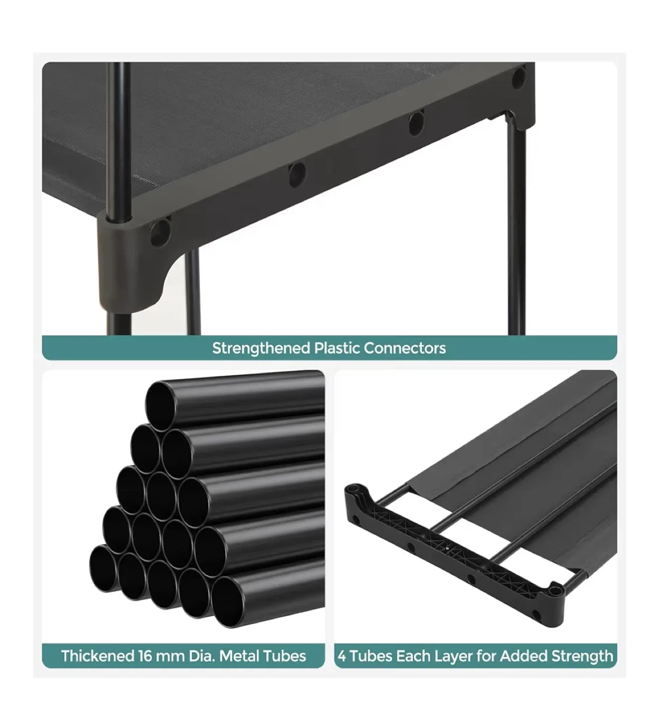 Black Metal Closet Organizer Wardrobe image indicator(4)