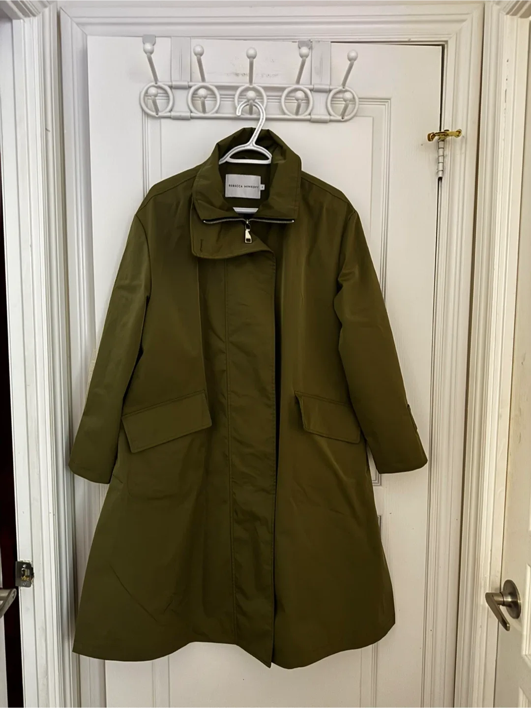 Rebecca Minkoff Olive Green Trench Coat - Size S