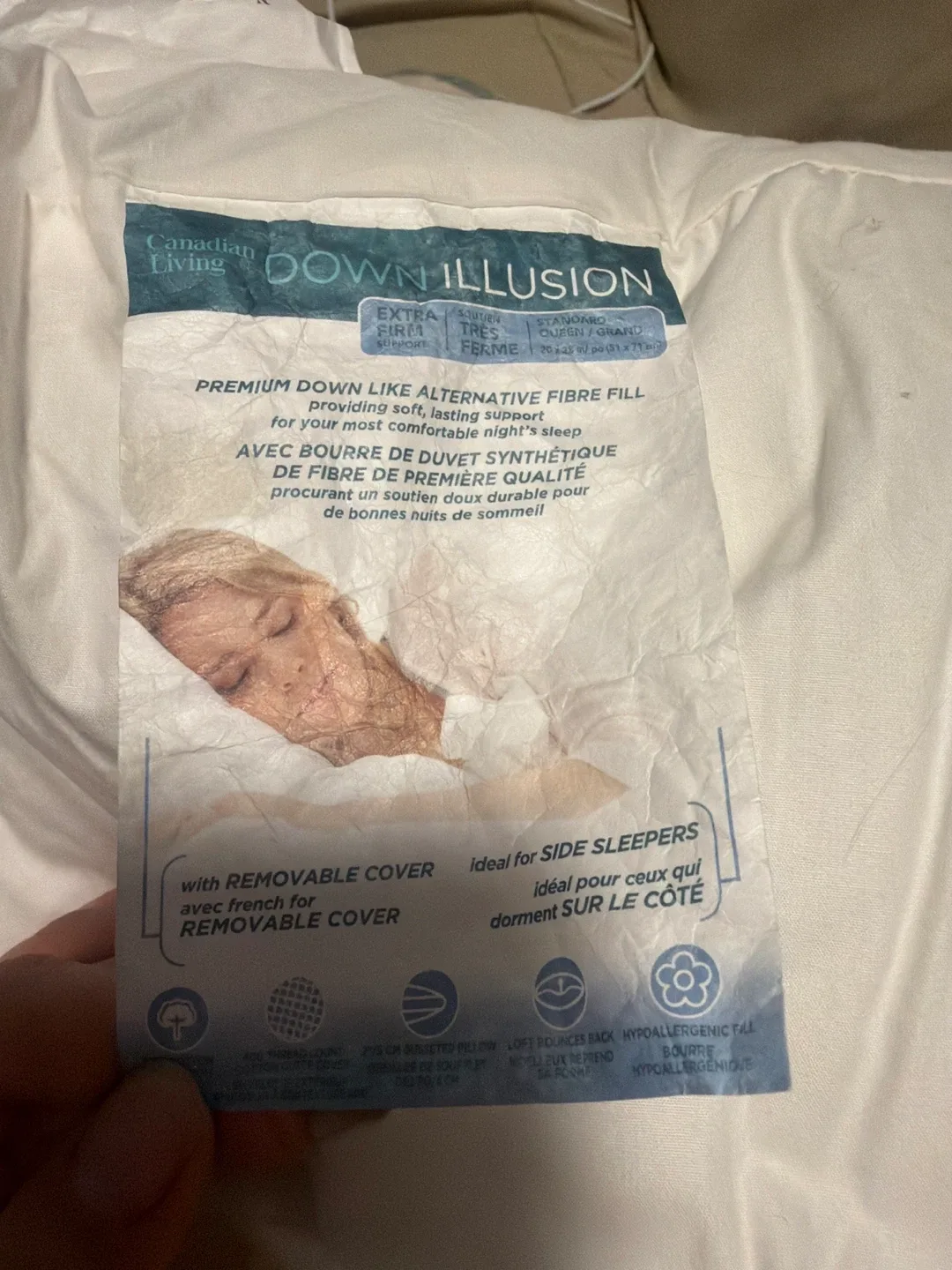 Canadian Living Down Illusion Standard/Queen Pillow image indicator(2)