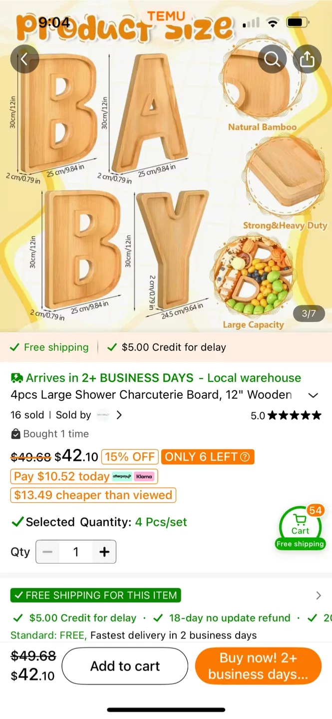 BABY Wooden Charcuterie Boards or display boards - brand new