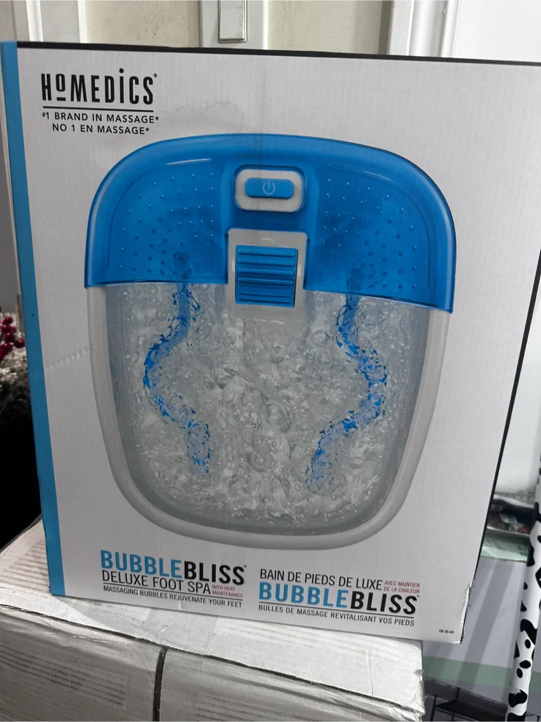 Homedics Bubble Bliss Deluxe Foot Spa - New