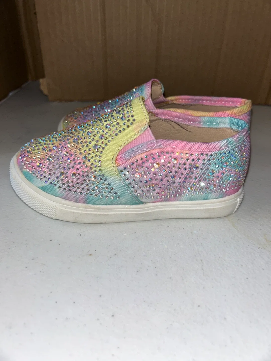 N.Y.L.A. Girls' Rhinestone Slip-On Shoes - Size 6