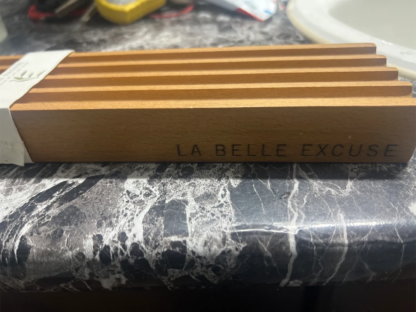 La Belle Excuse Wooden Soap Tray
