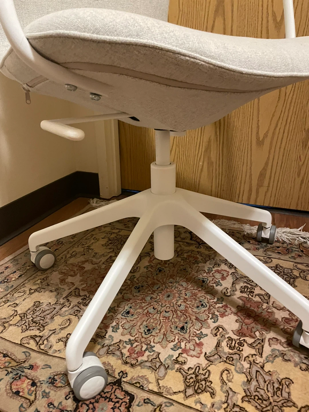 Office Chair - White Frame, Light Gray Fabric - photo 5