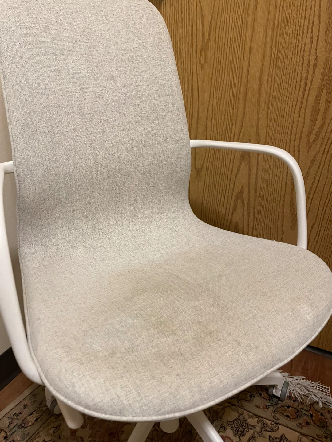Office Chair - White Frame, Light Gray Fabric - photo 2