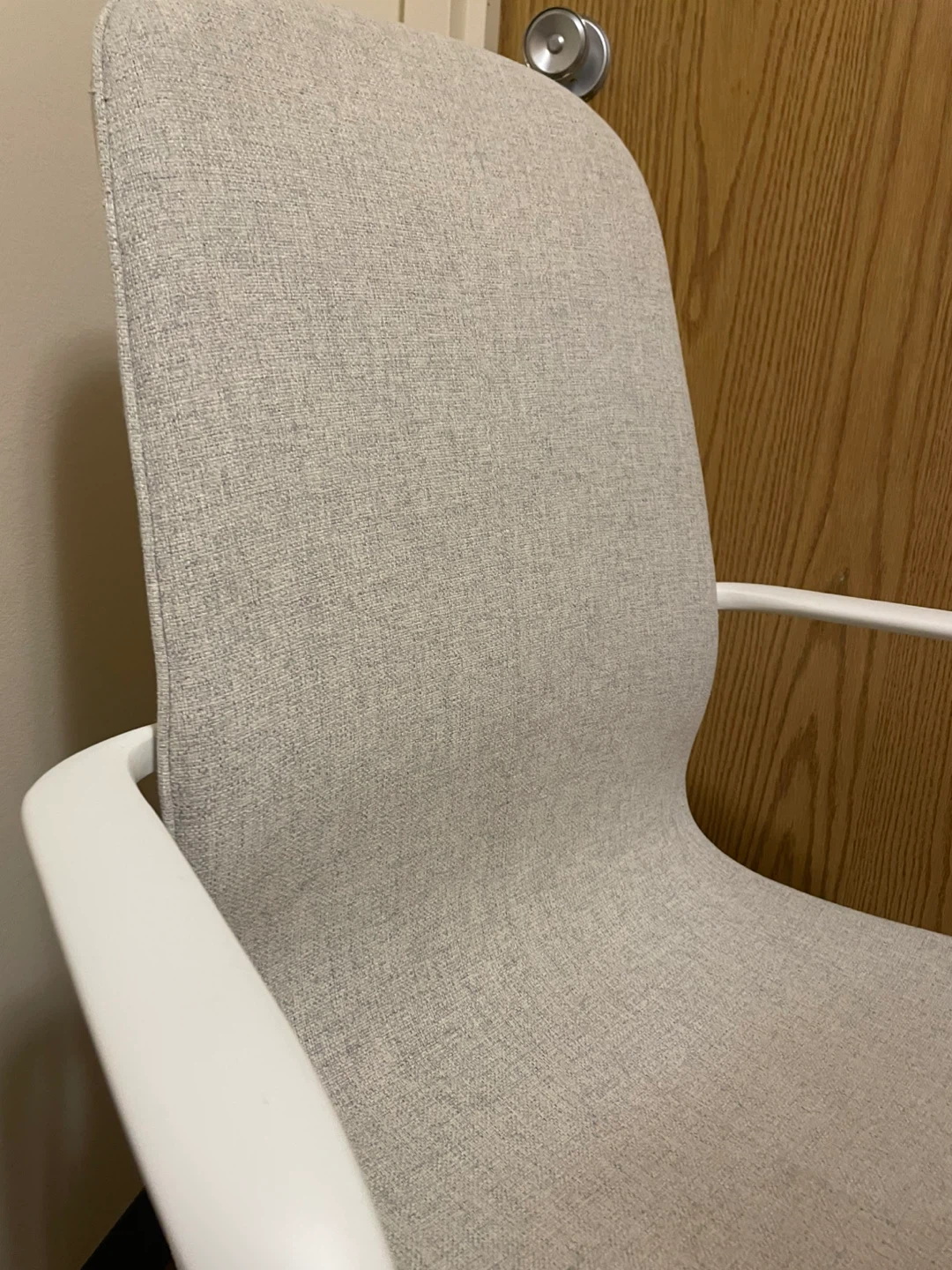 Office Chair - White Frame, Light Gray Fabric - photo 3
