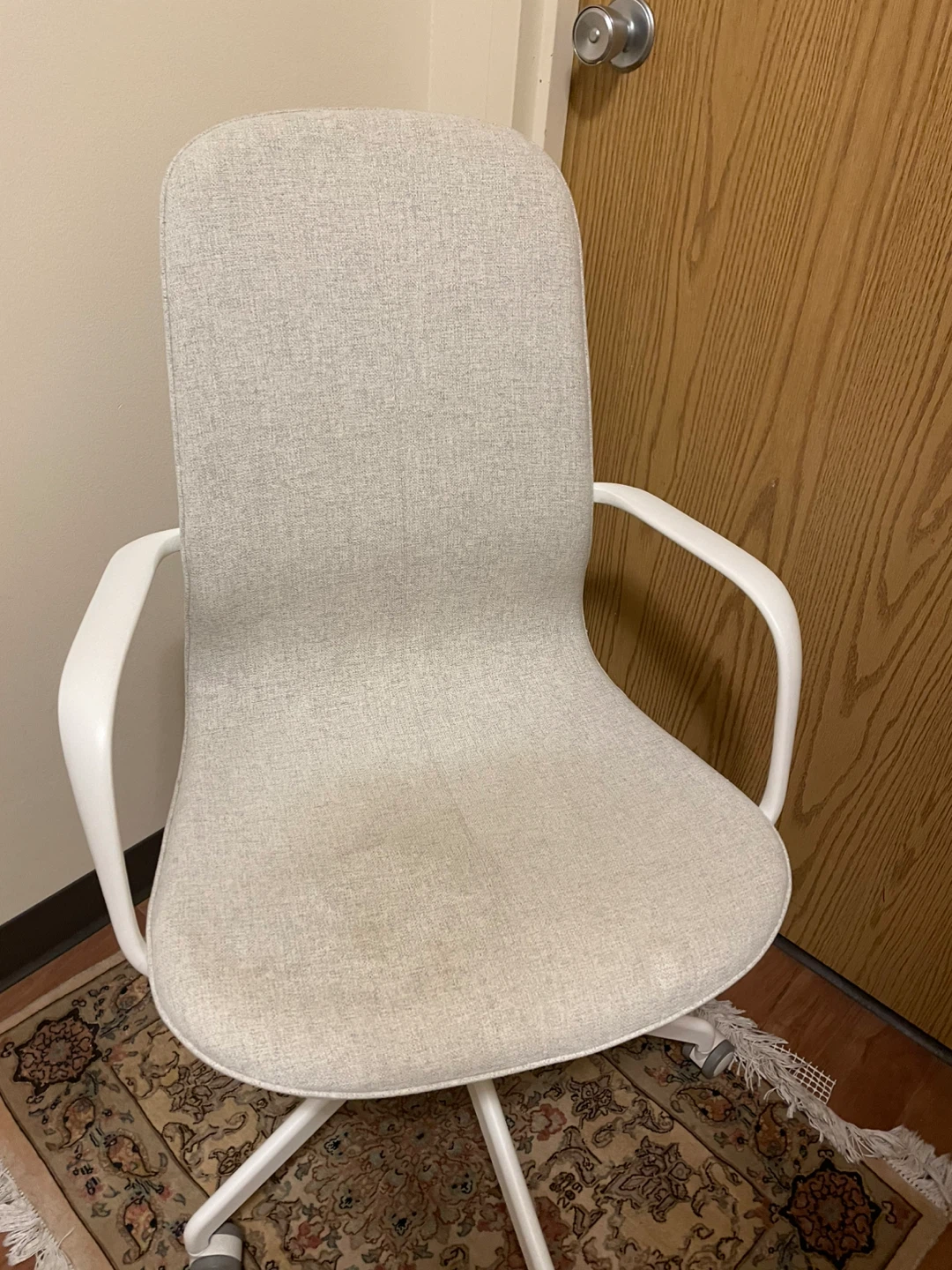 Office Chair - White Frame, Light Gray Fabric - photo 4