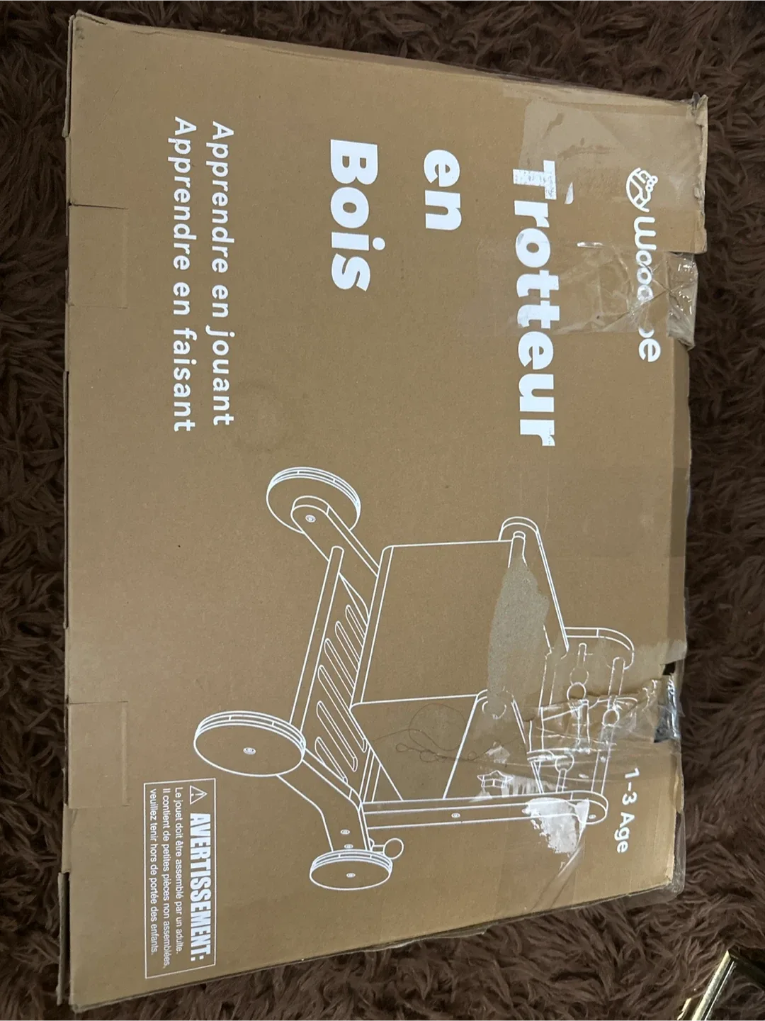 Woodoe Wooden Baby Walker - 1-3 Age-New image indicator(5)