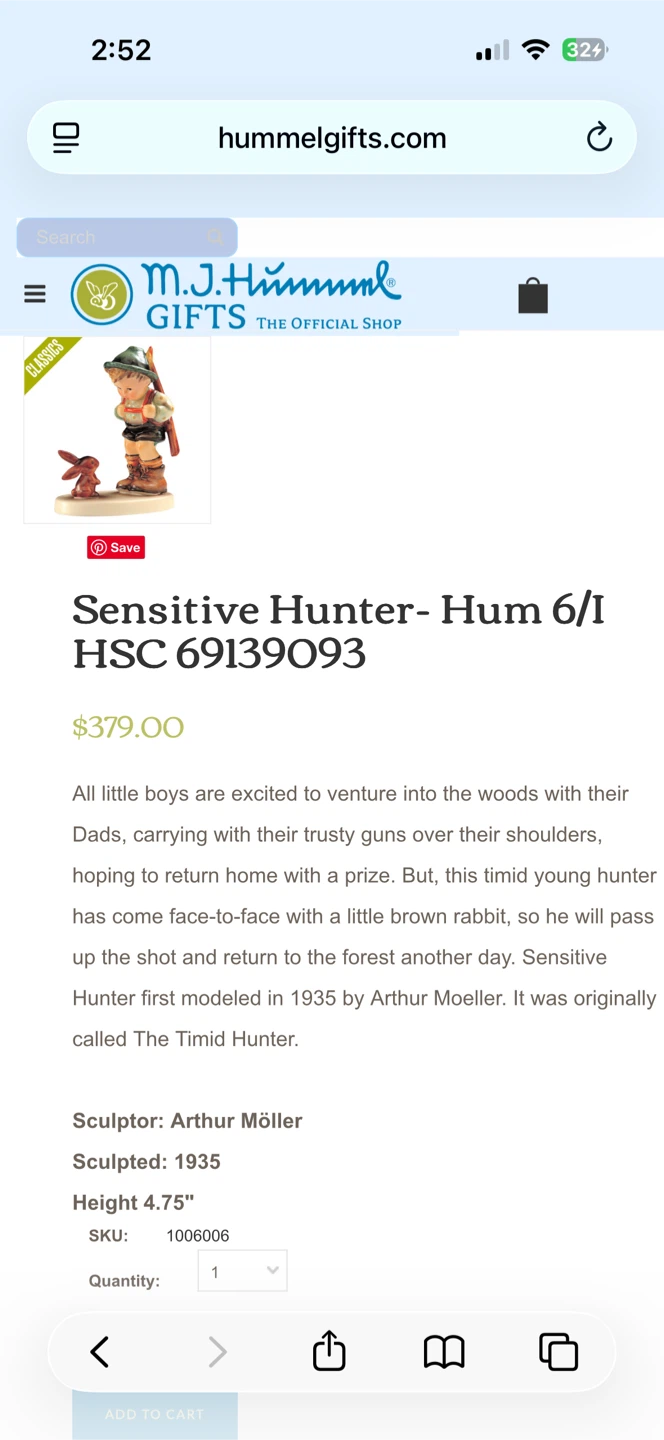 Hummel Sensitive Hunter Figurine 6/I - photo 5