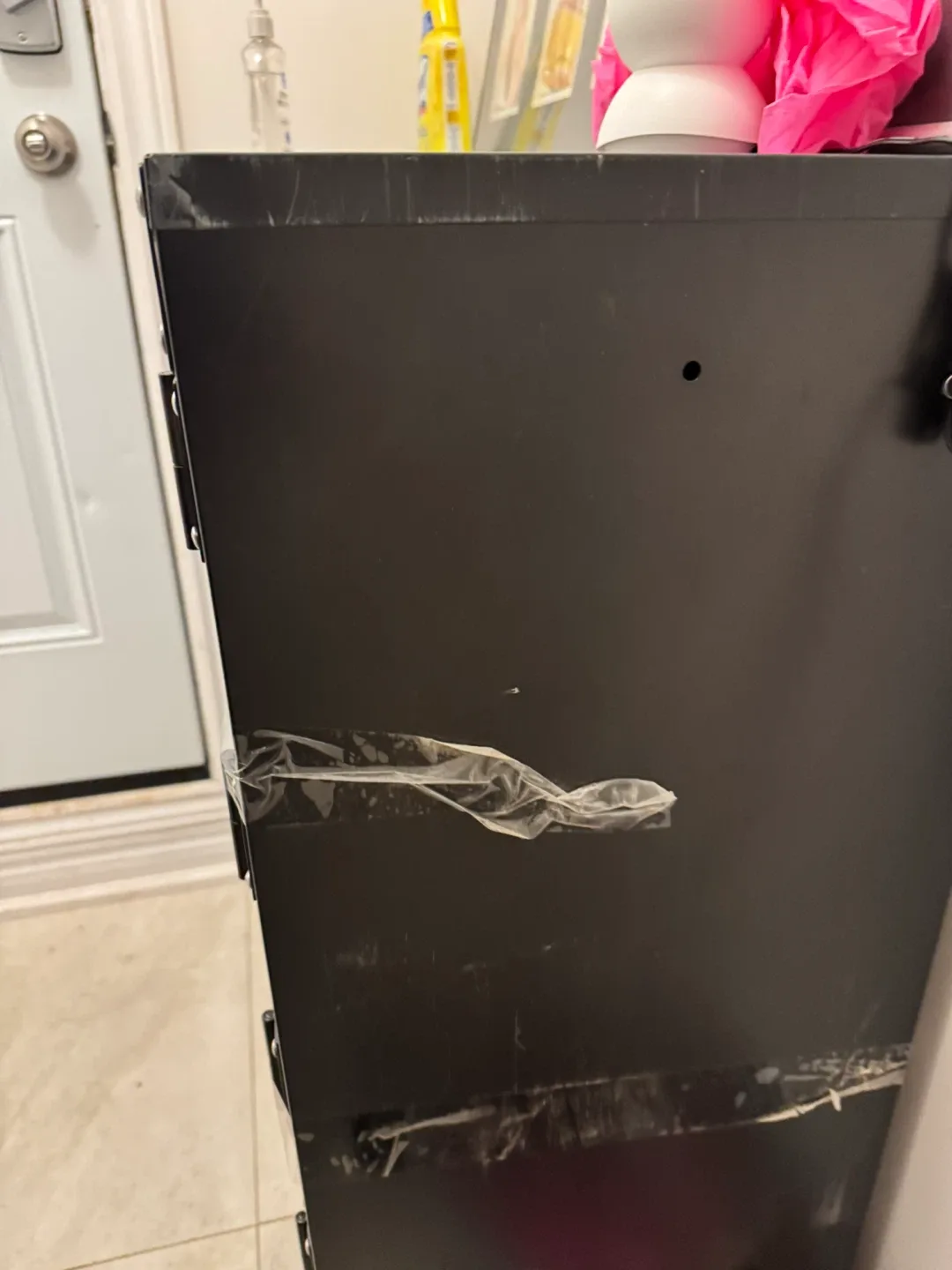 Metal Locker Style Cabinet - Black image indicator(2)