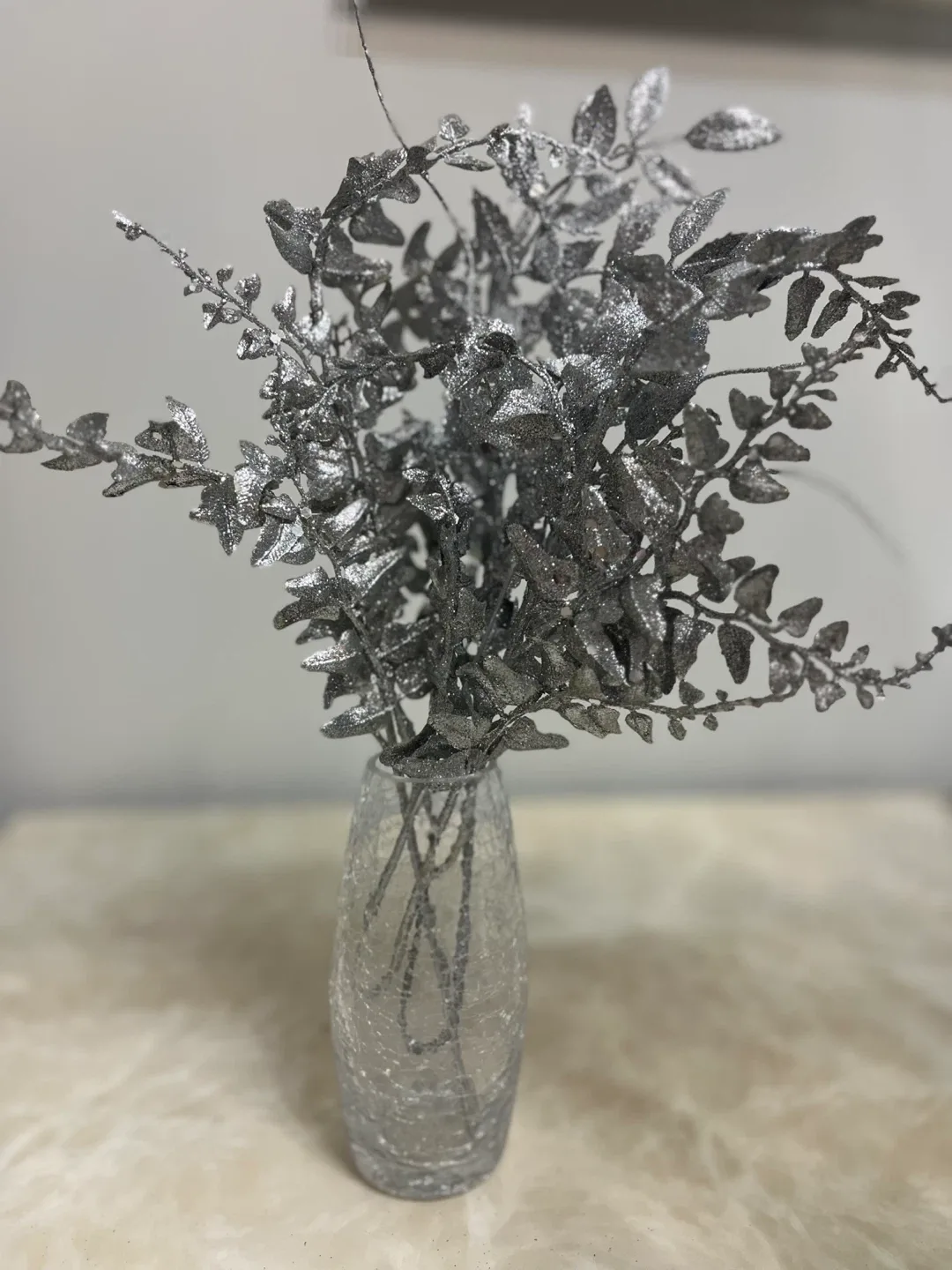 Silver Glitter Eucalyptus Arrangement