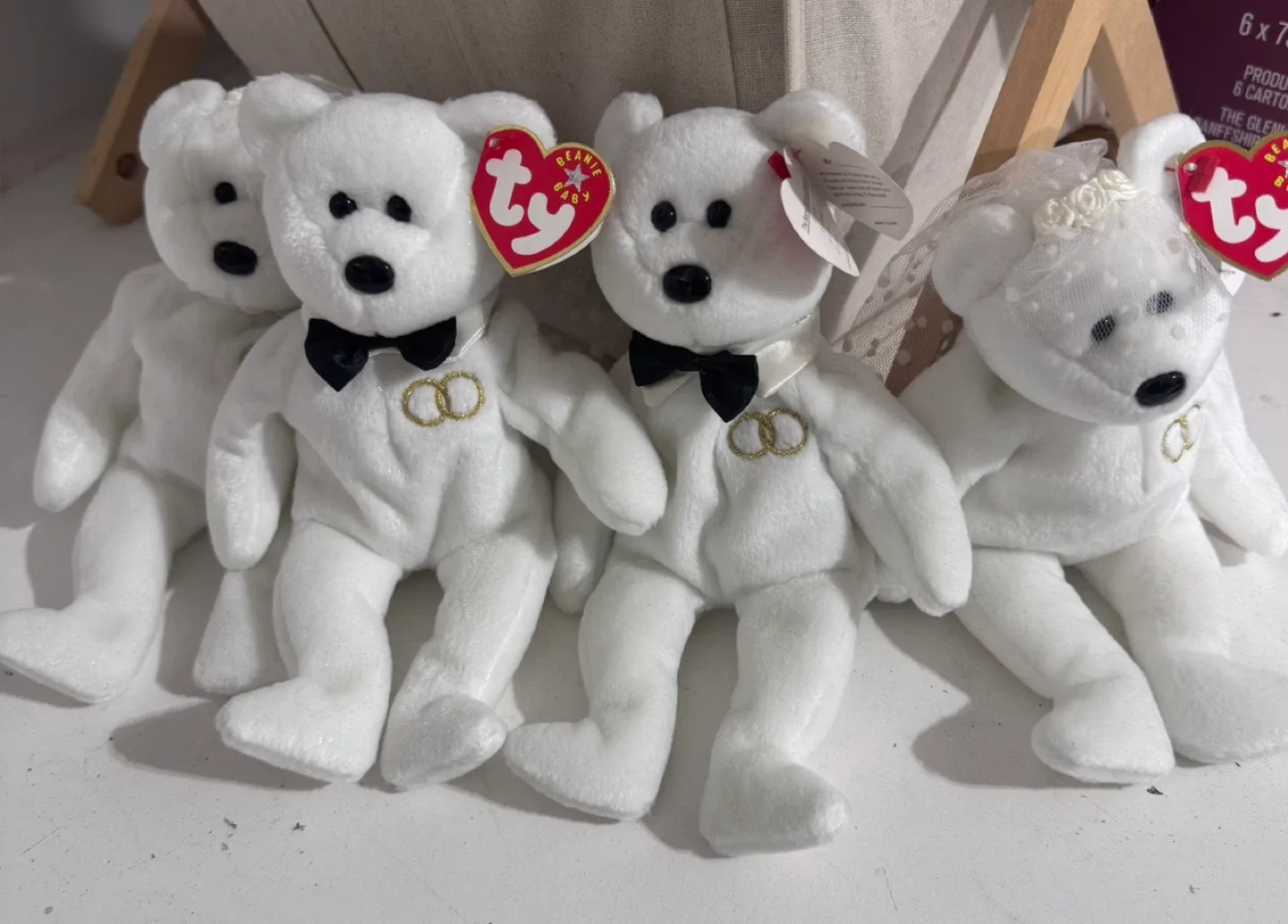 Ty Beanie Babies Collection Mr. & Mrs. Anniversary Bears image indicator(2)
