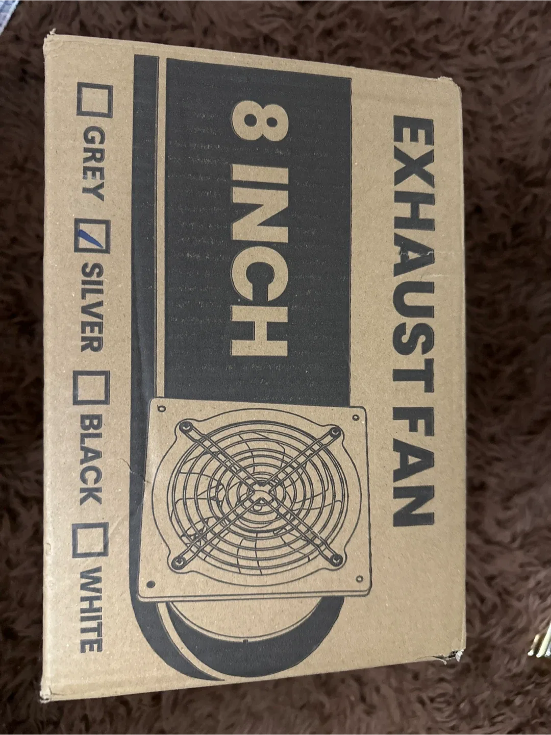 8 Inch Exhaust Fan - Silver-New in box