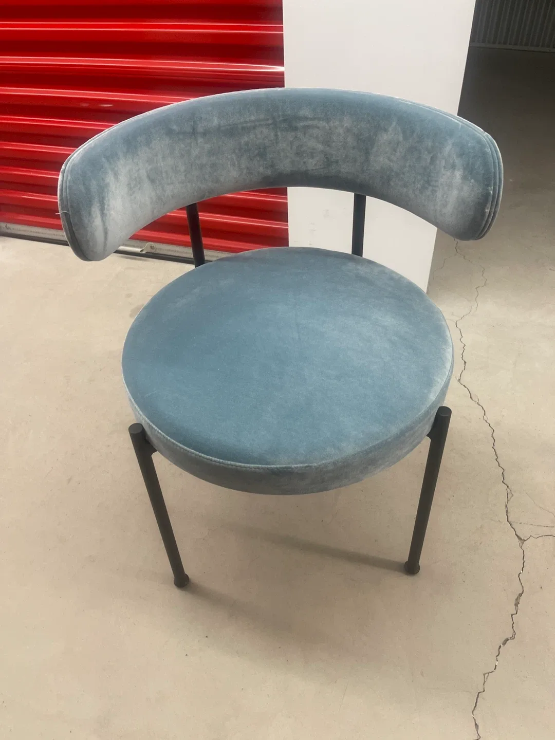 Blue Velvet Accent Chair