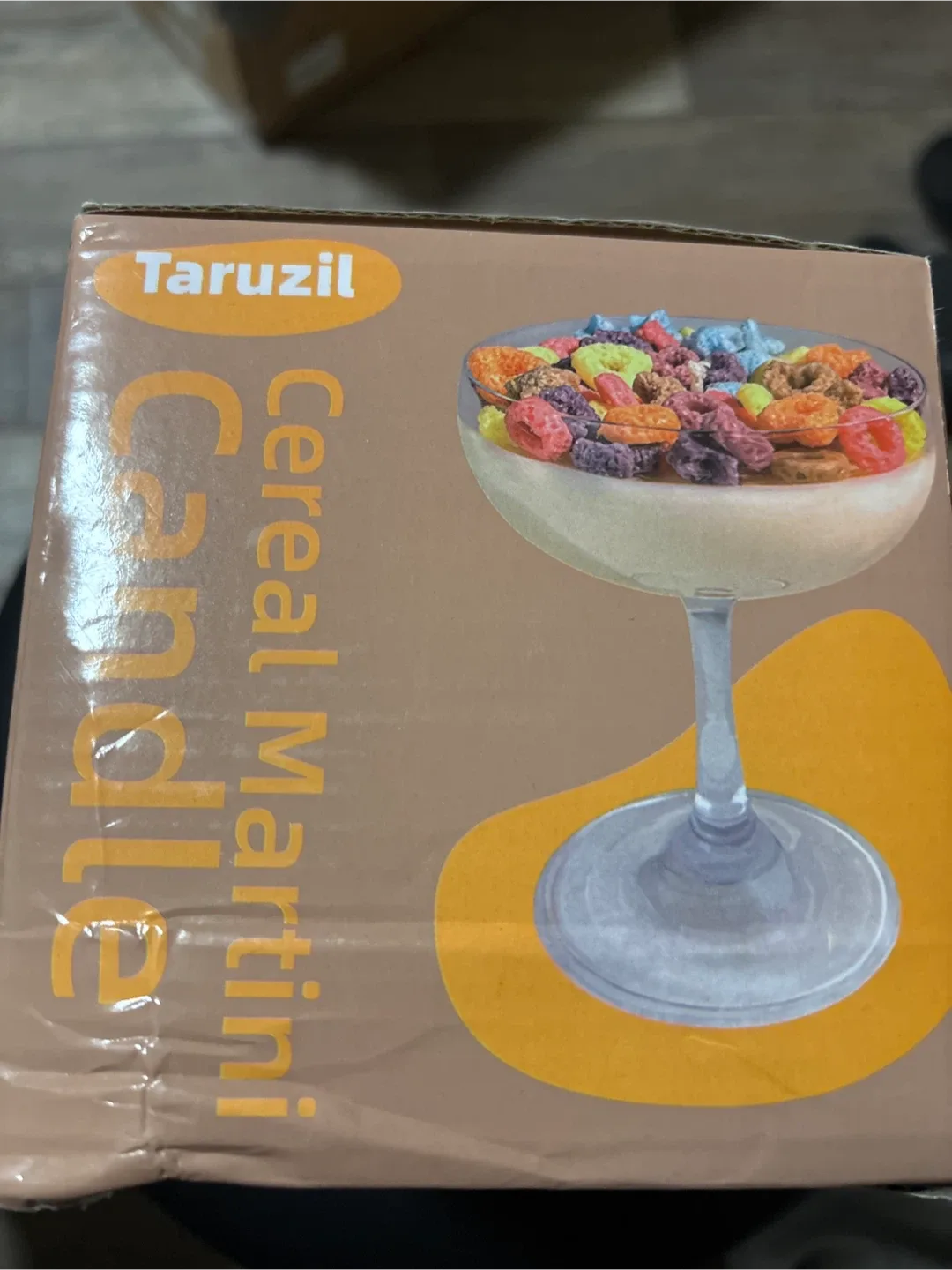 Taruzil Cereal Martini Candle, New in Box
