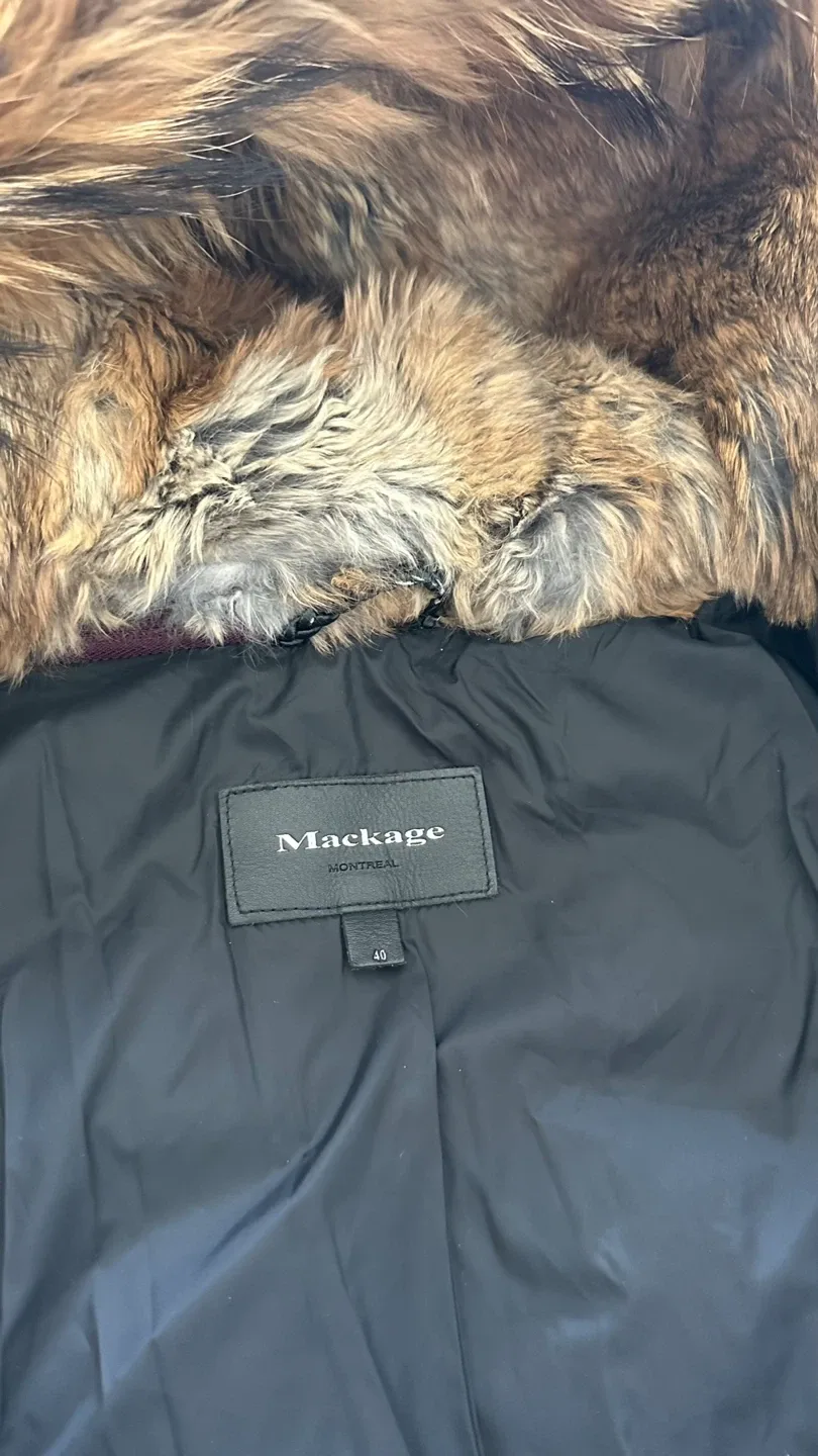 Mackage Down Parka Bordeaux Size 40 image indicator(5)