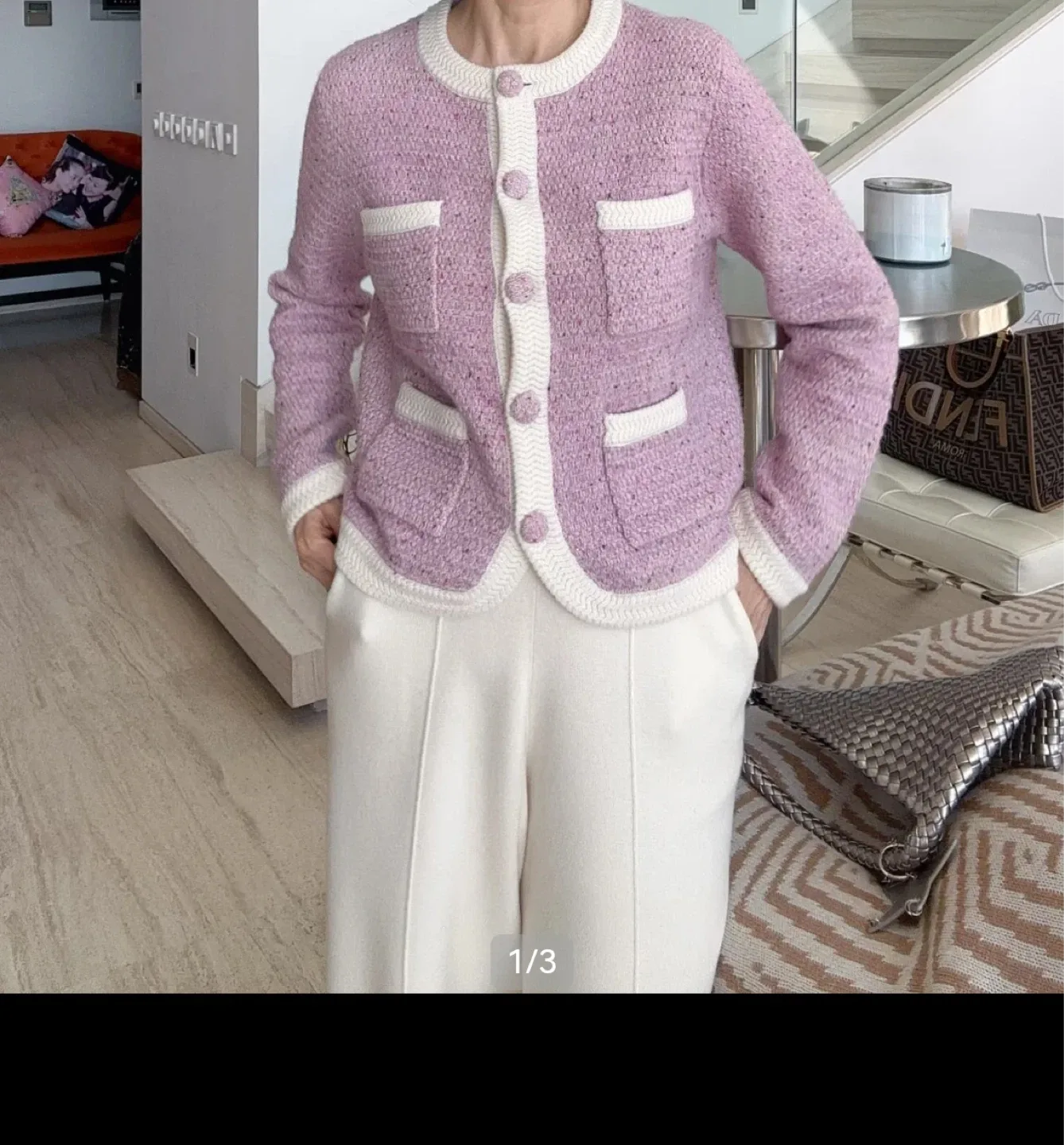 Tnini Pink Knit Cardigan - Size S