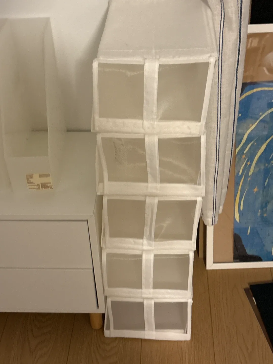 White Hanging Closet Organizer