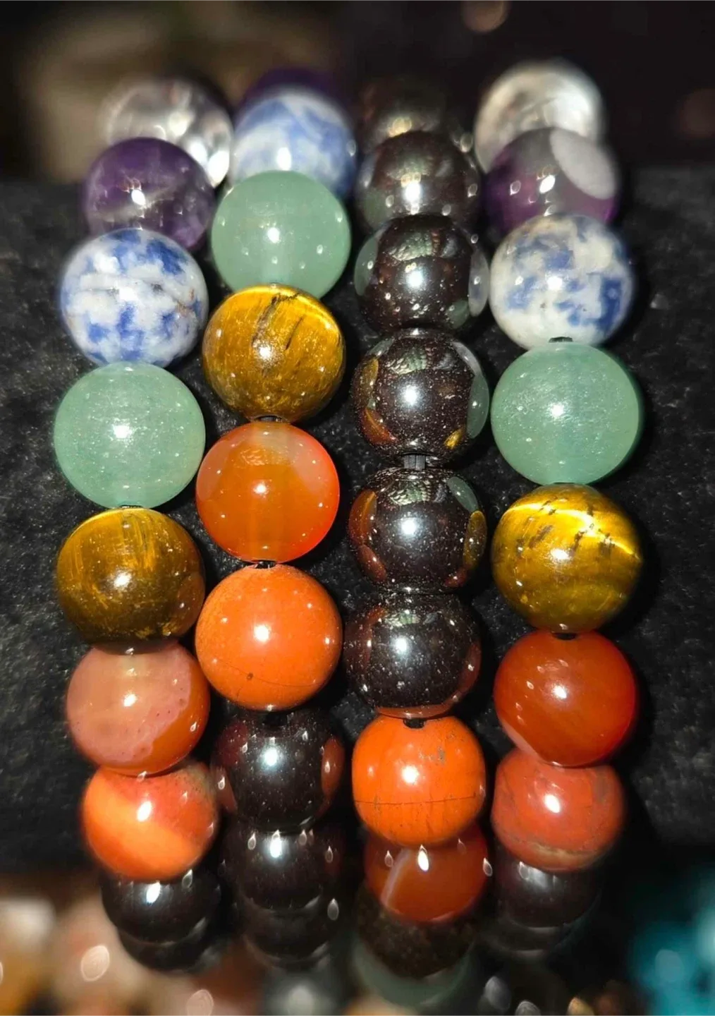 #Cleanout- Multi-Colored Stone Bead Bracelet