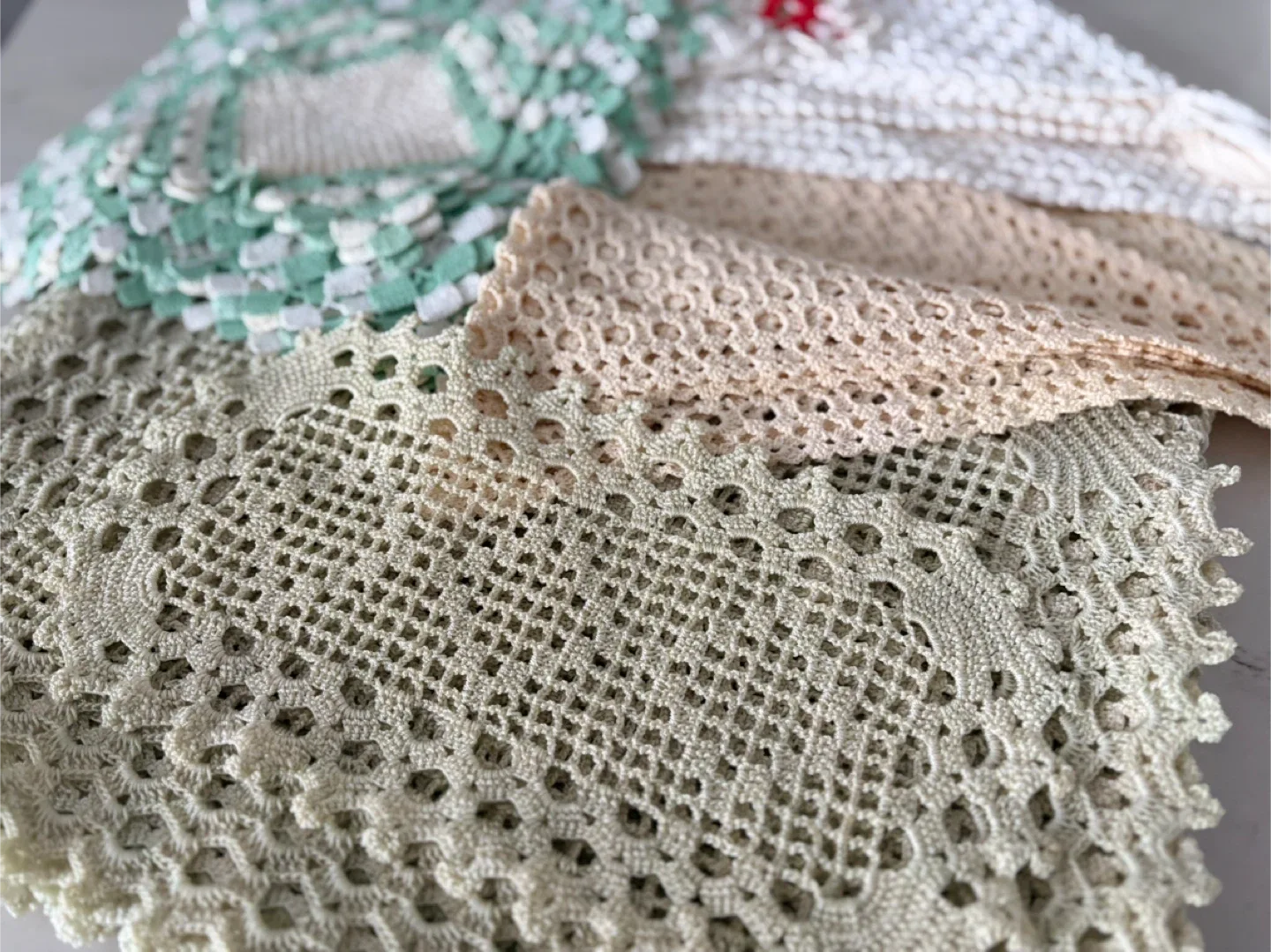 European Hand Crafted Crochet Doillies Bundle image indicator(3)