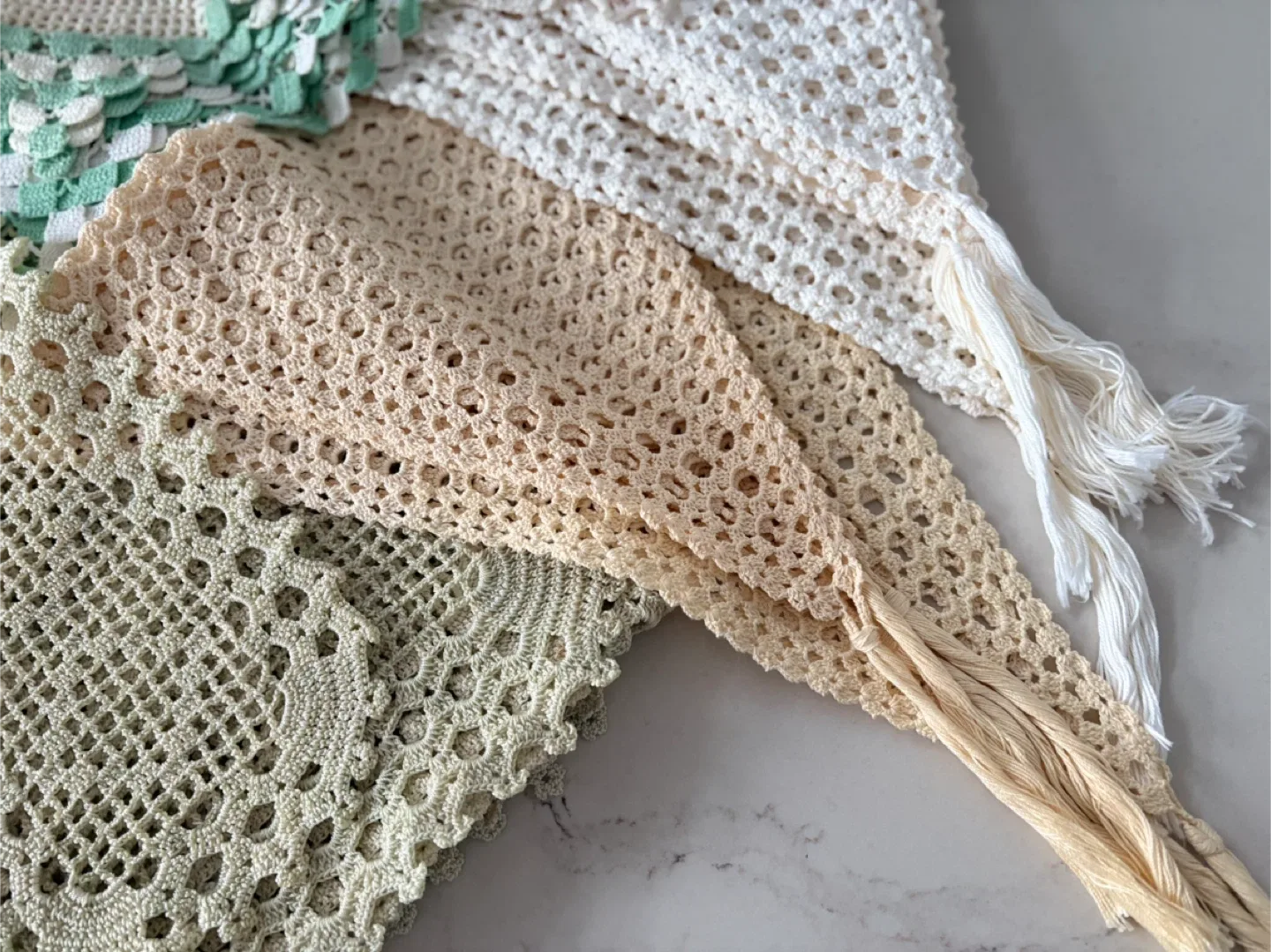 European Hand Crafted Crochet Doillies Bundle image indicator(4)