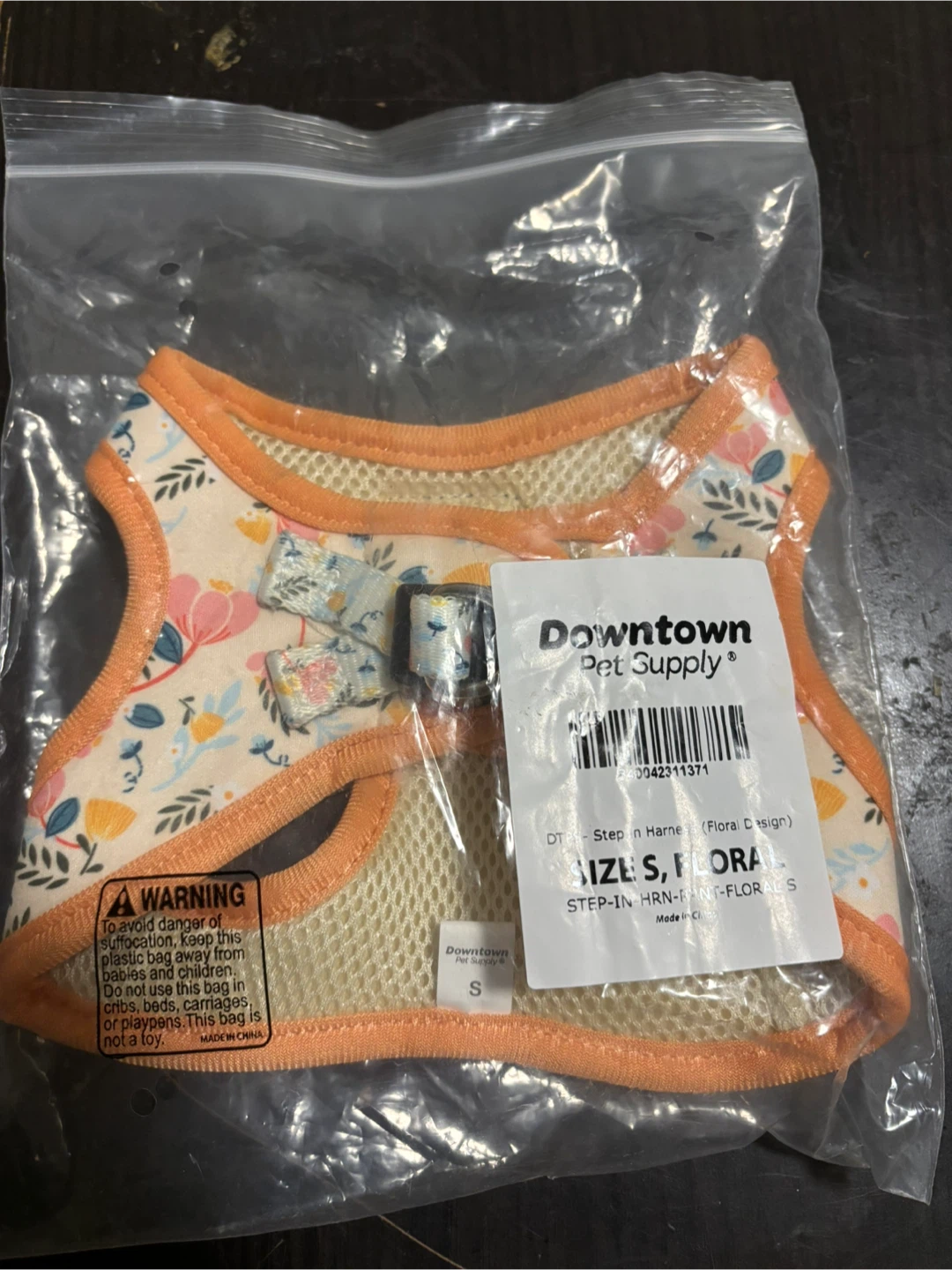 Downtown Pet Supply Floral Dog Harness - Size S
