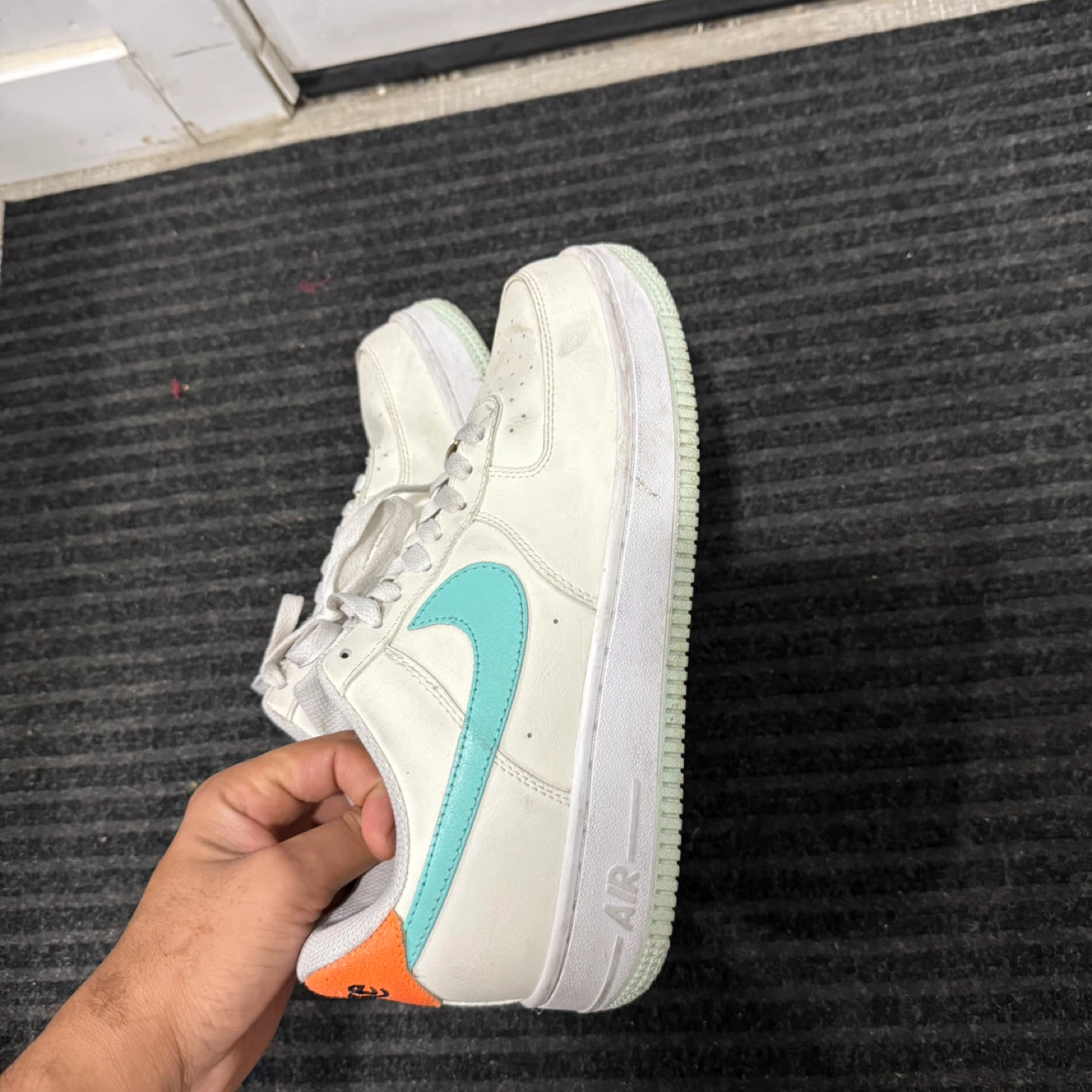 Nike Air Force 1 Sneakers - White & Teal - photo 4