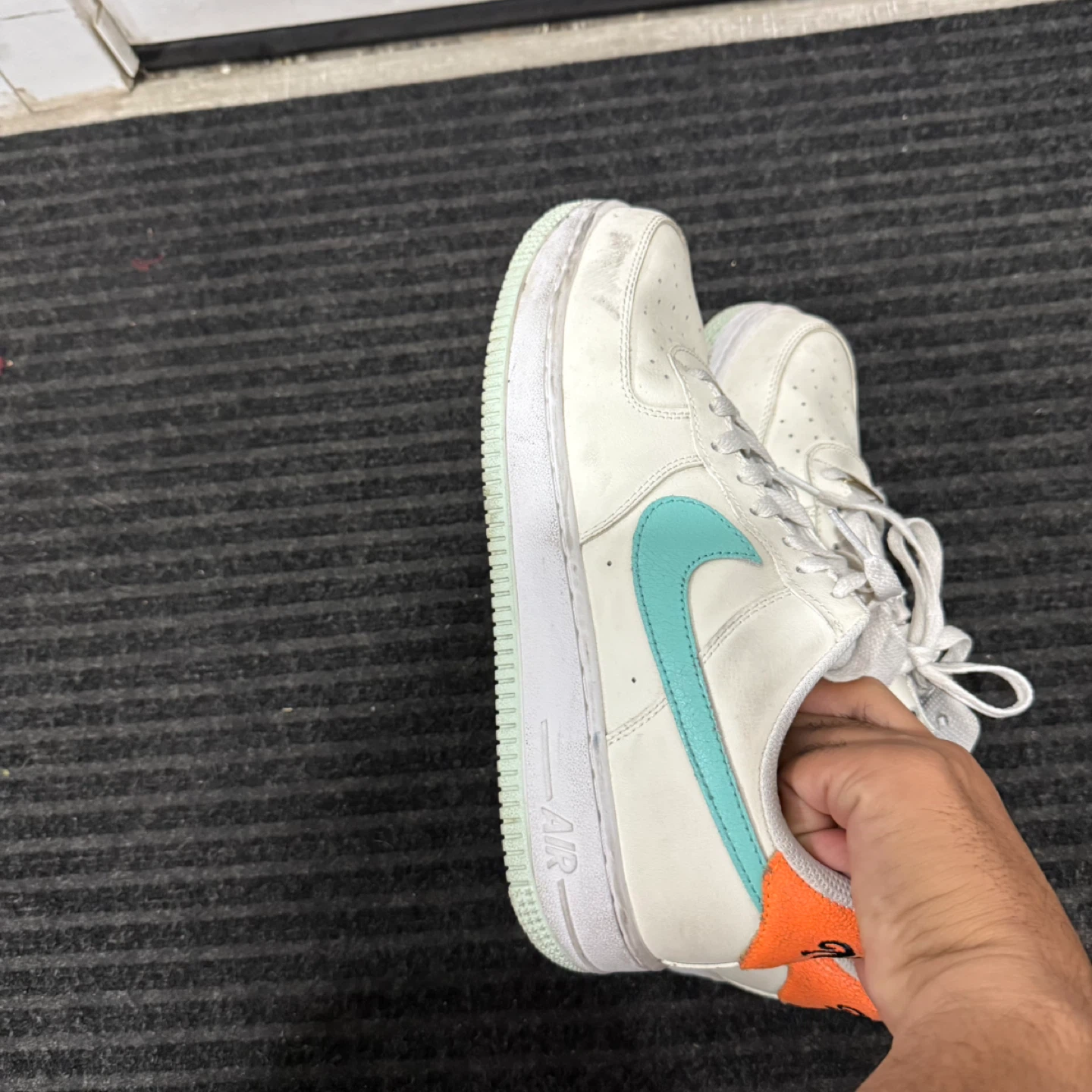 Nike Air Force 1 Sneakers - White & Teal - photo 3